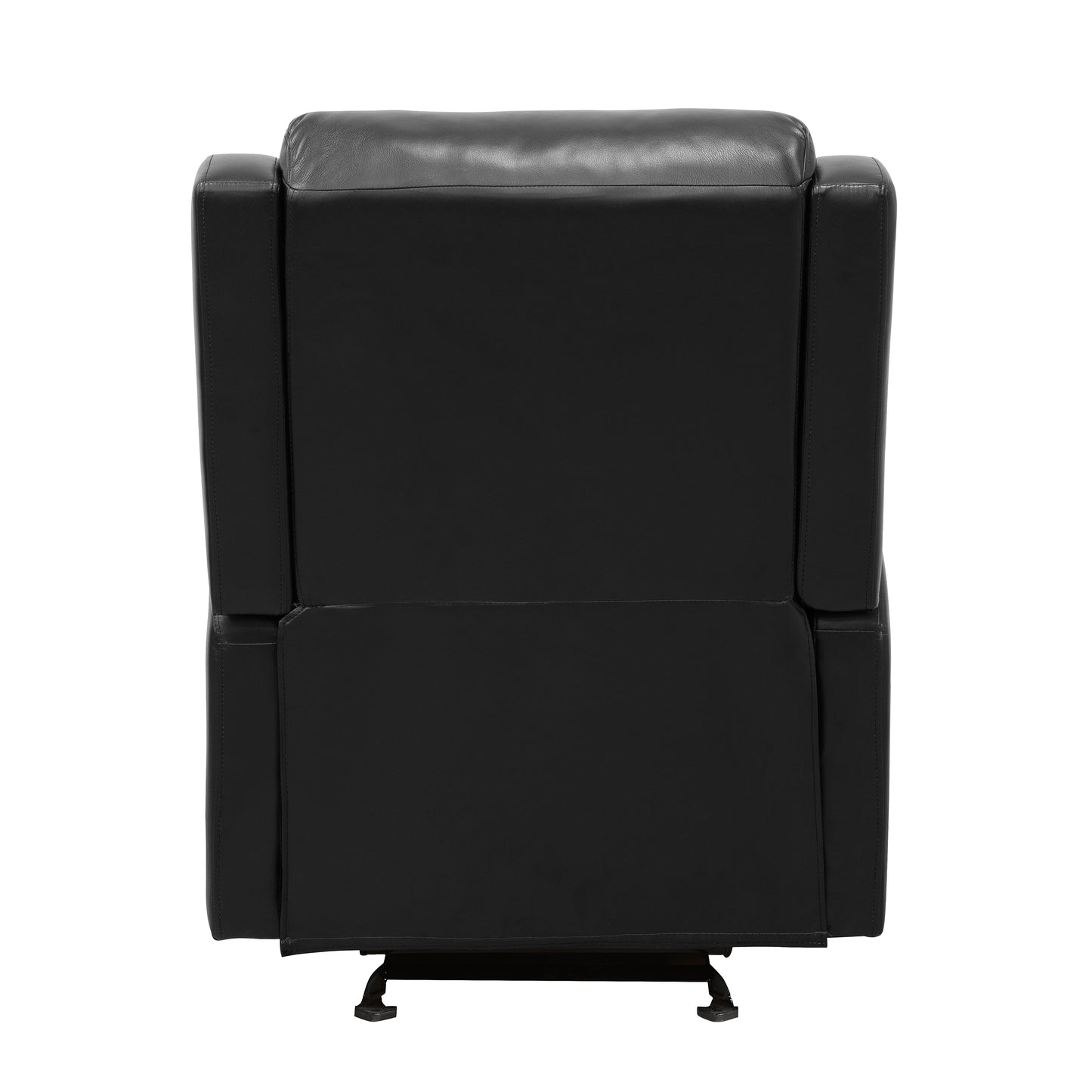 Homelegance Durant Glider Recliner Chair in Black Faux Leather 8527BLK-1GD