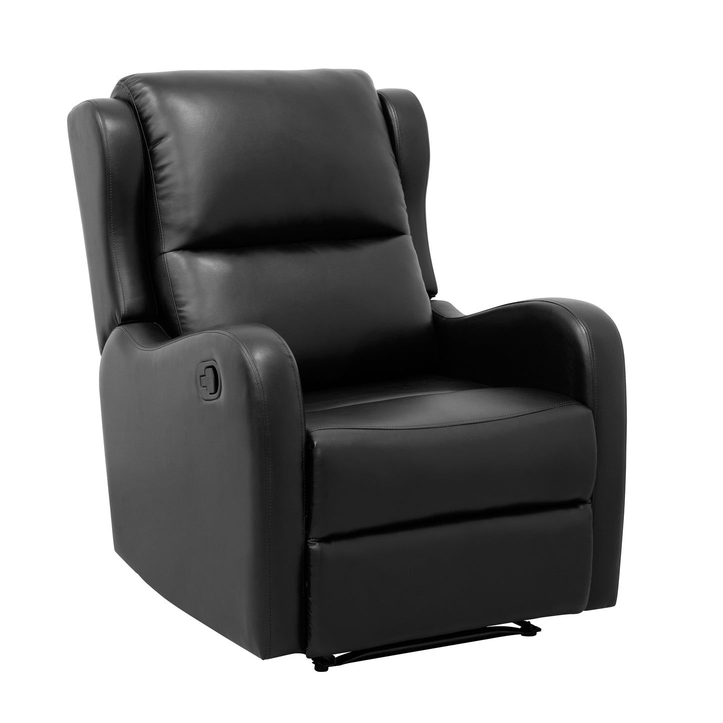 Homelegance Durant Reclining Chair in Black Faux Leather 8527BLK-1