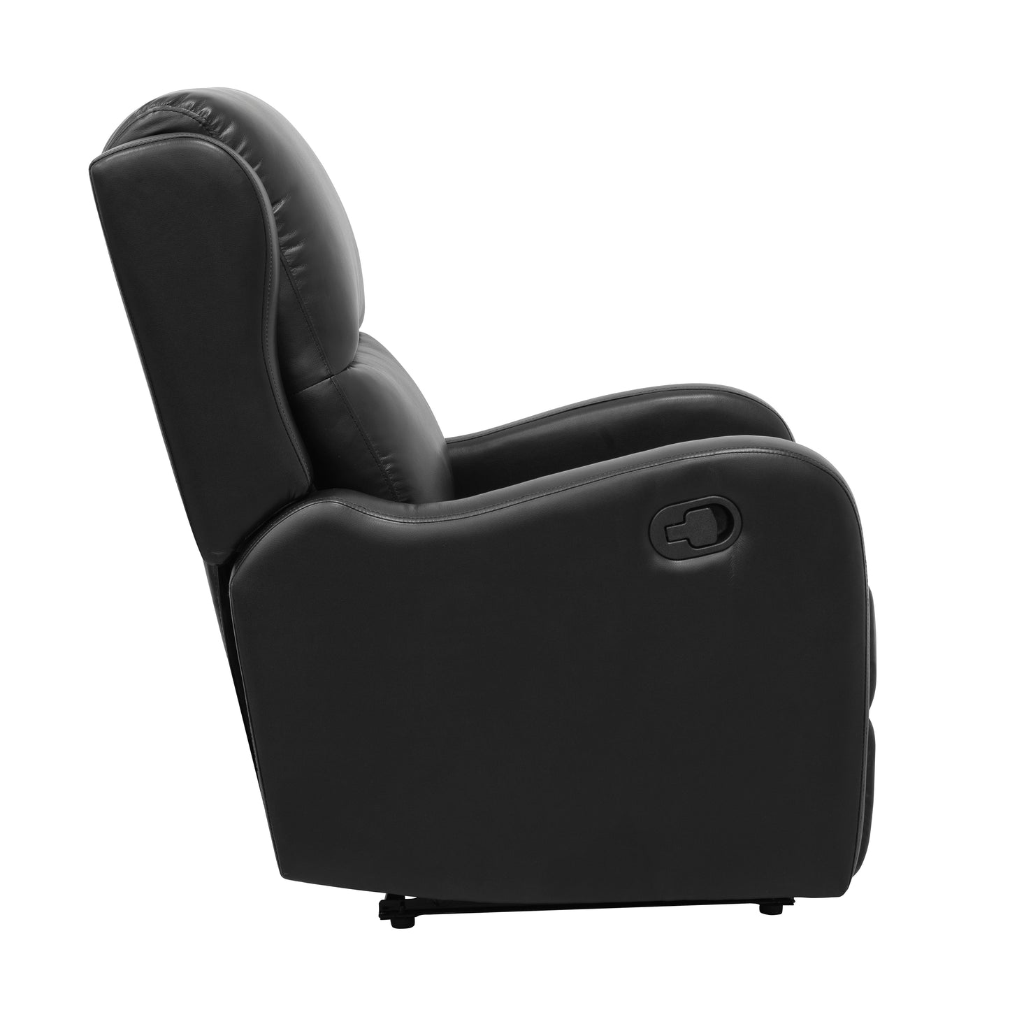 Homelegance Durant Reclining Chair in Black Faux Leather 8527BLK-1