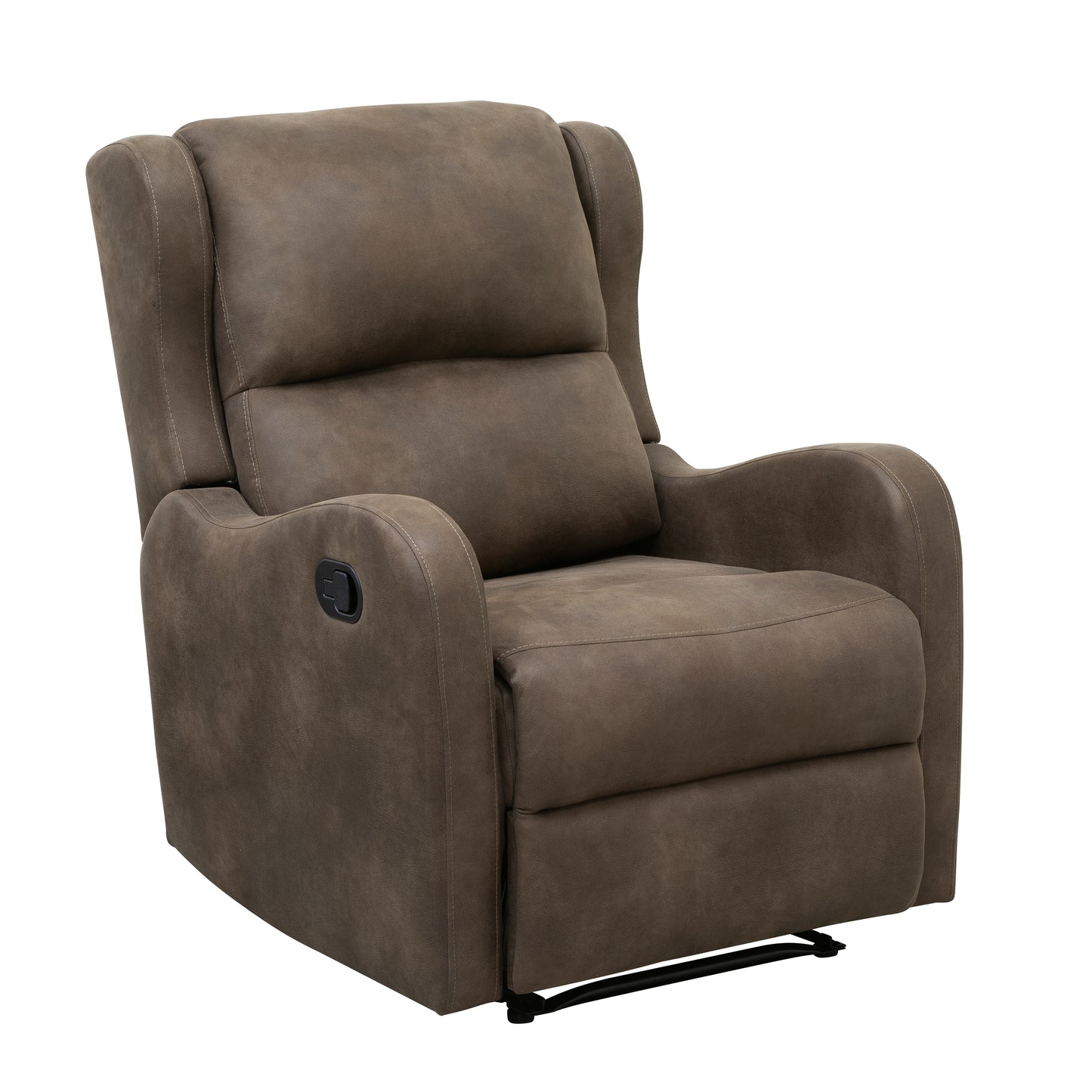 Homelegance Durant Reclining Chair in Brown Polished Microfiber 8527BRW-1