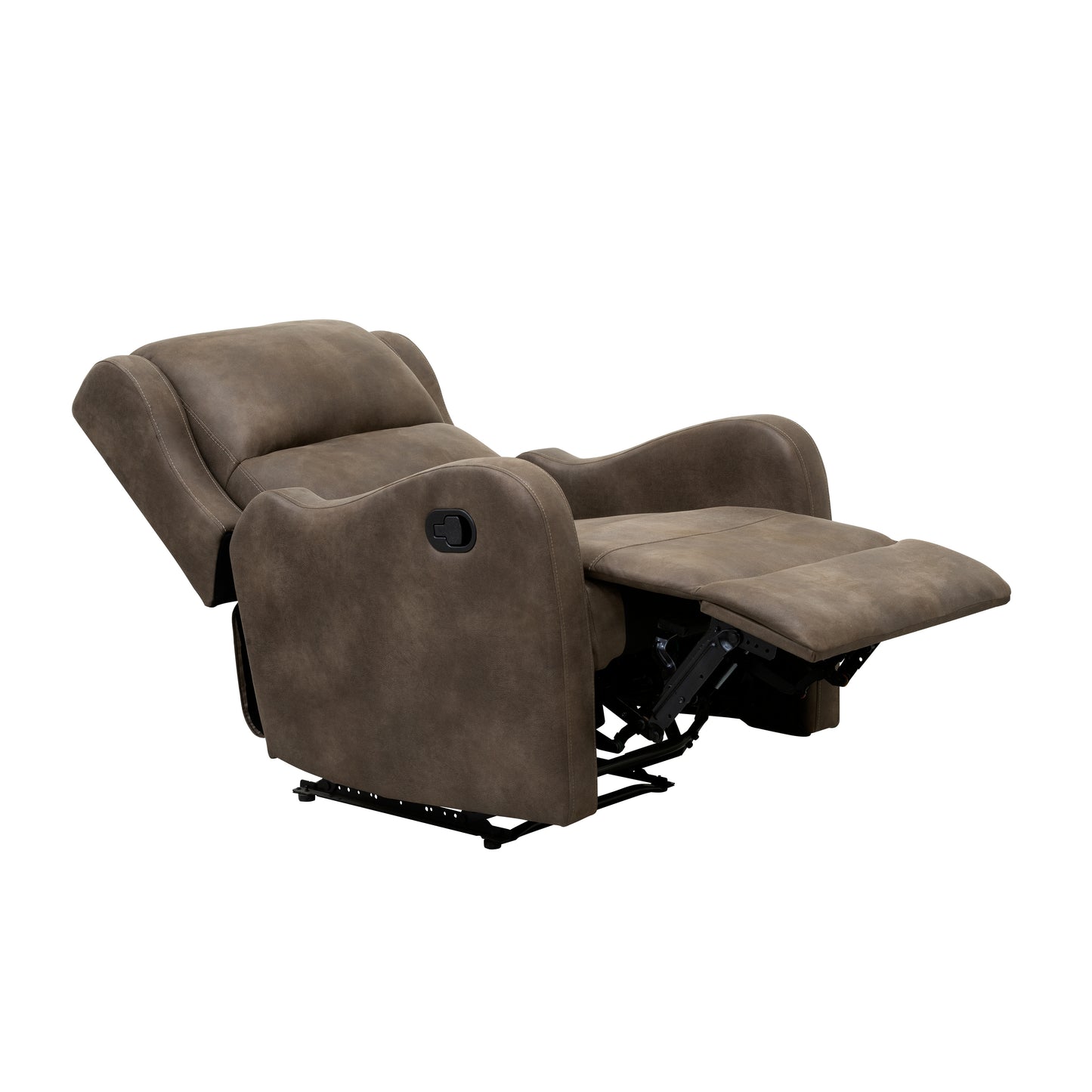 Homelegance Durant Reclining Chair in Brown Polished Microfiber 8527BRW-1