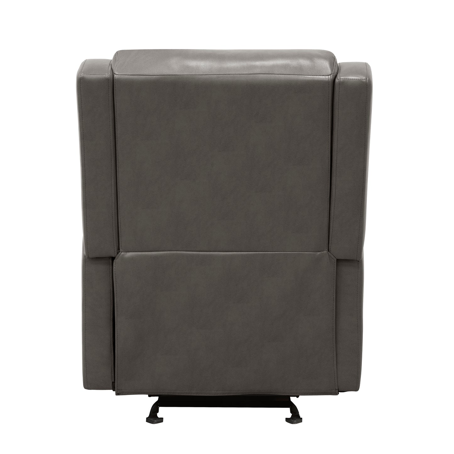 Homelegance Durant Glider Recliner Chair in Gray Faux Leather 8527GRY-1GD