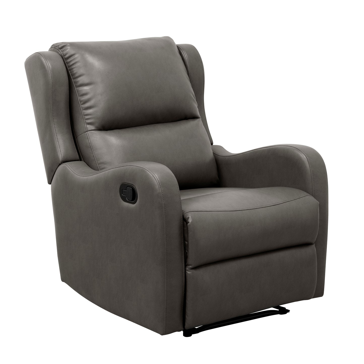 Homelegance Durant Reclining Chair in Gray Faux Leather 8527GRY-1