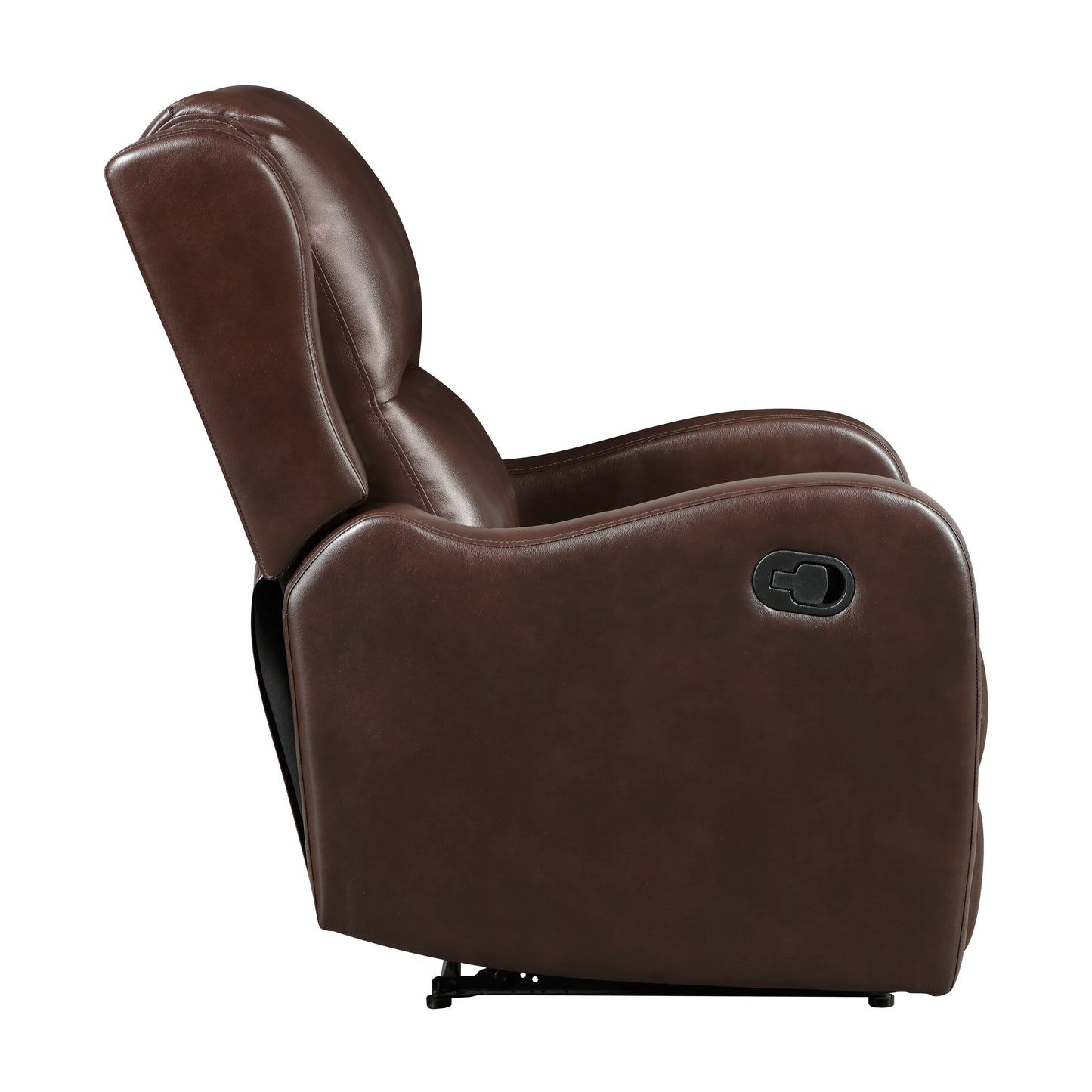 Homelegance Durant Reclining Chair in Brown Leather 8527NBR-1