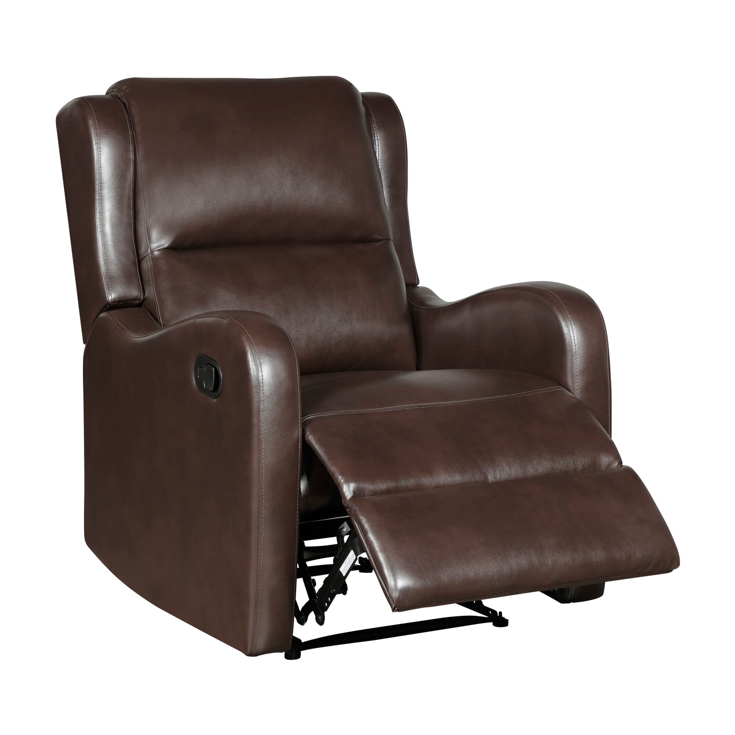 Homelegance Durant Reclining Chair in Brown Leather 8527NBR-1