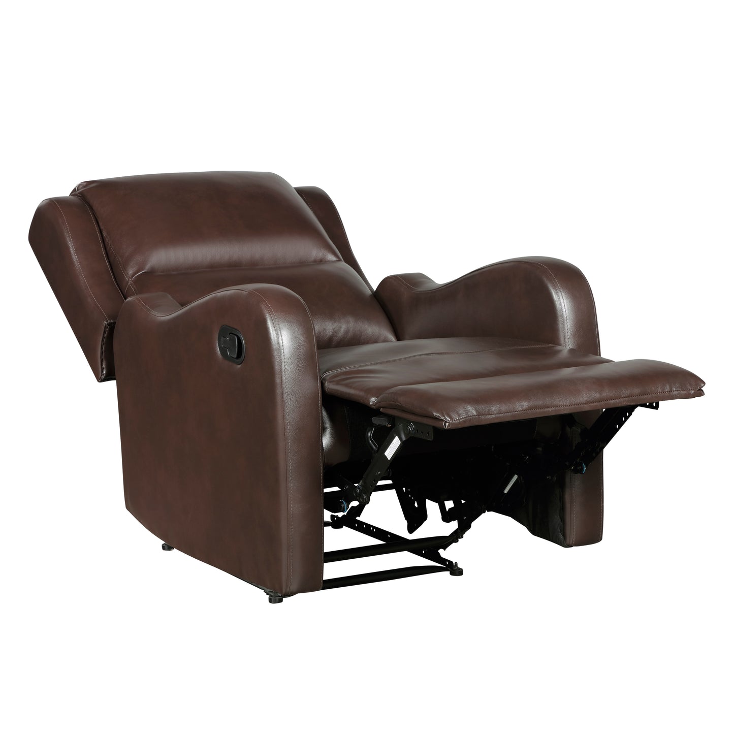 Homelegance Durant Reclining Chair in Brown Leather 8527NBR-1