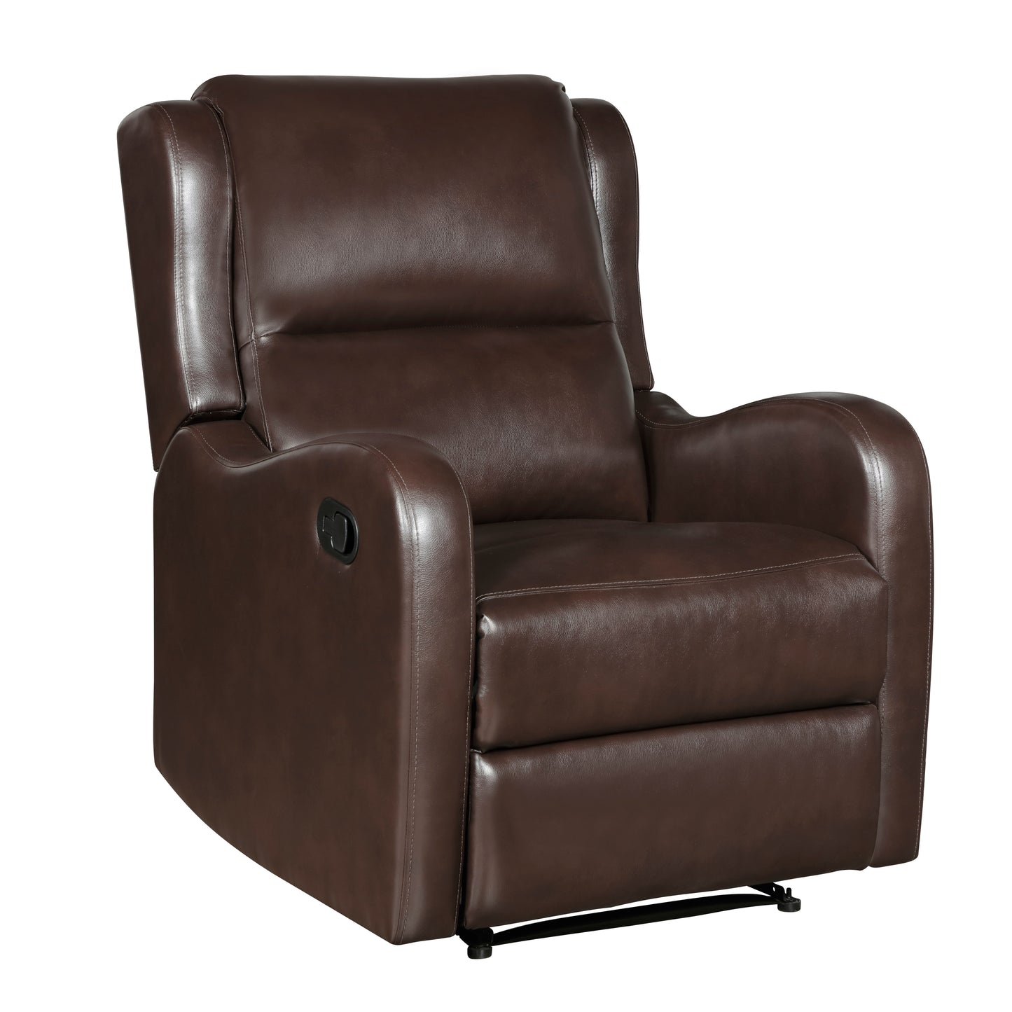 Homelegance Durant Reclining Chair in Brown Leather 8527NBR-1