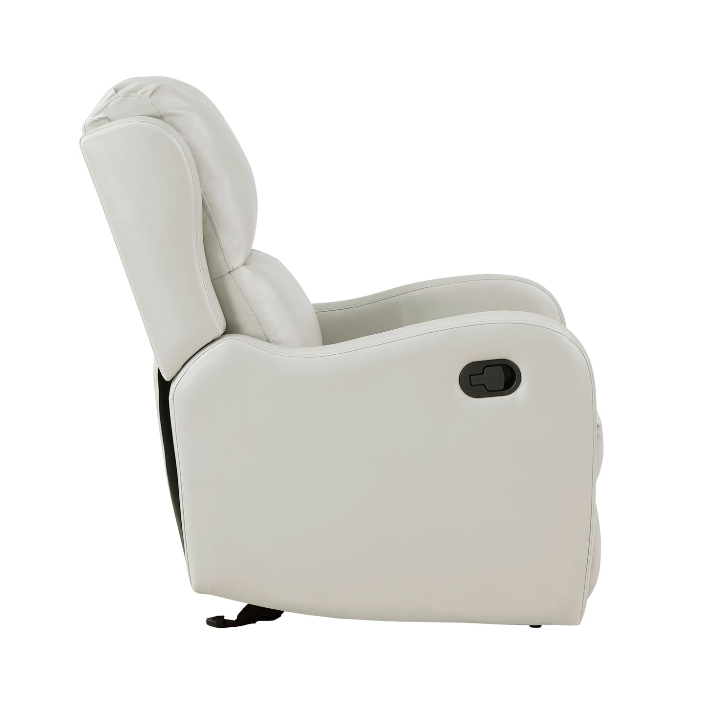 Homelegance Durant Glider Recliner Chair in Taupe Faux Leather 8527TPE-1GD