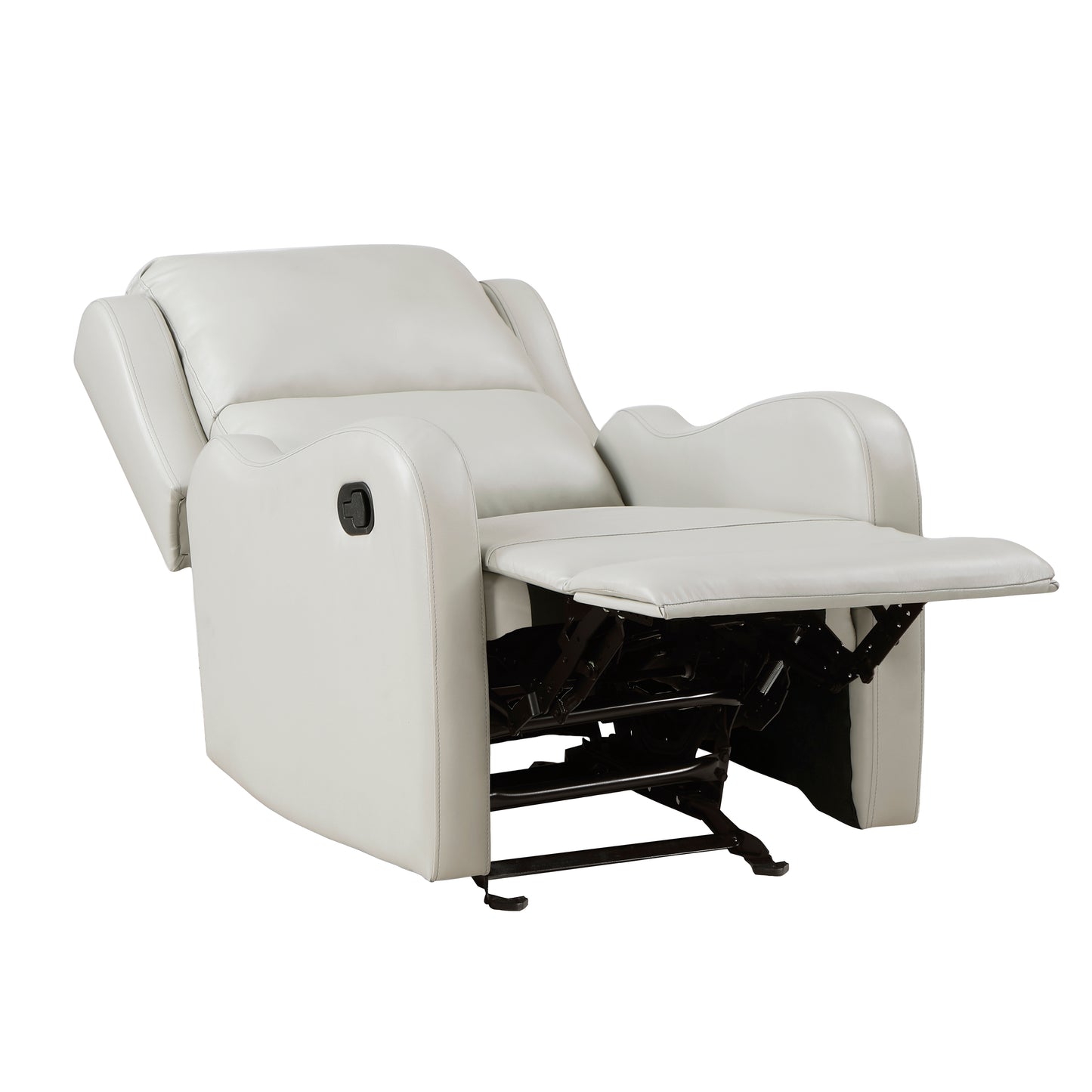 Homelegance Durant Glider Recliner Chair in Taupe Faux Leather 8527TPE-1GD