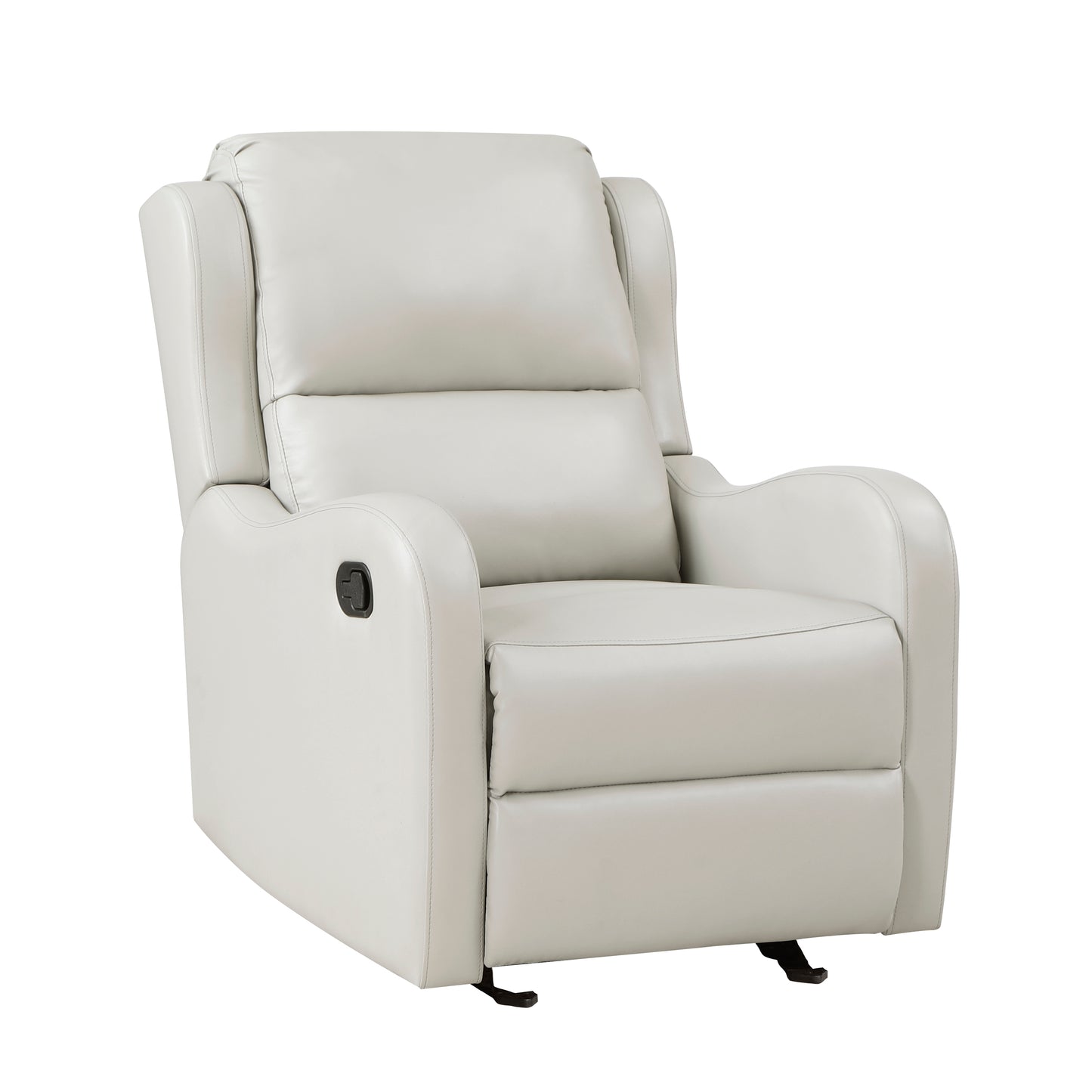 Homelegance Durant Glider Recliner Chair in Taupe Faux Leather 8527TPE-1GD