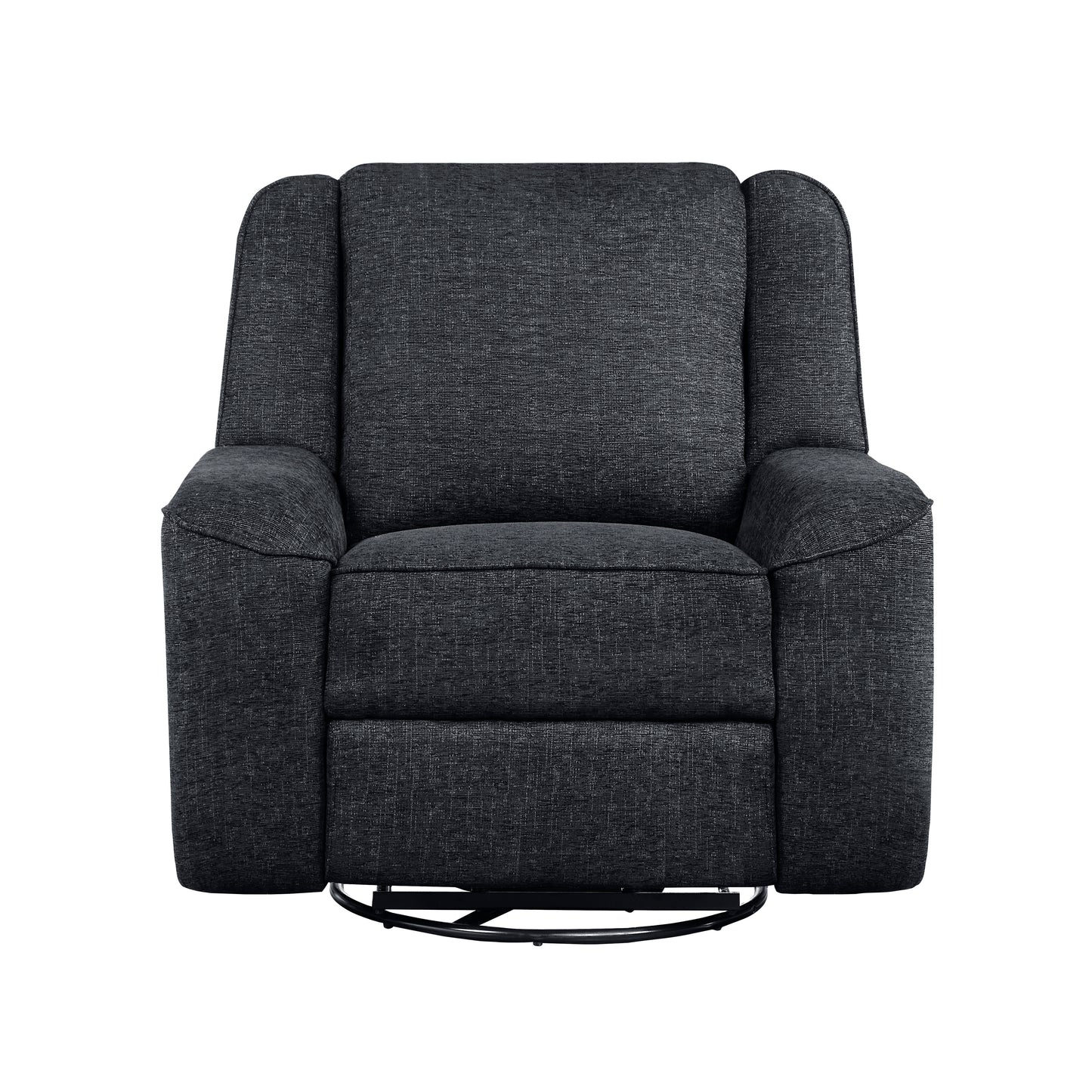 Homelegance Monterey Reclining Chair Swivel Glider in Ebony Chenille 8530EB-1