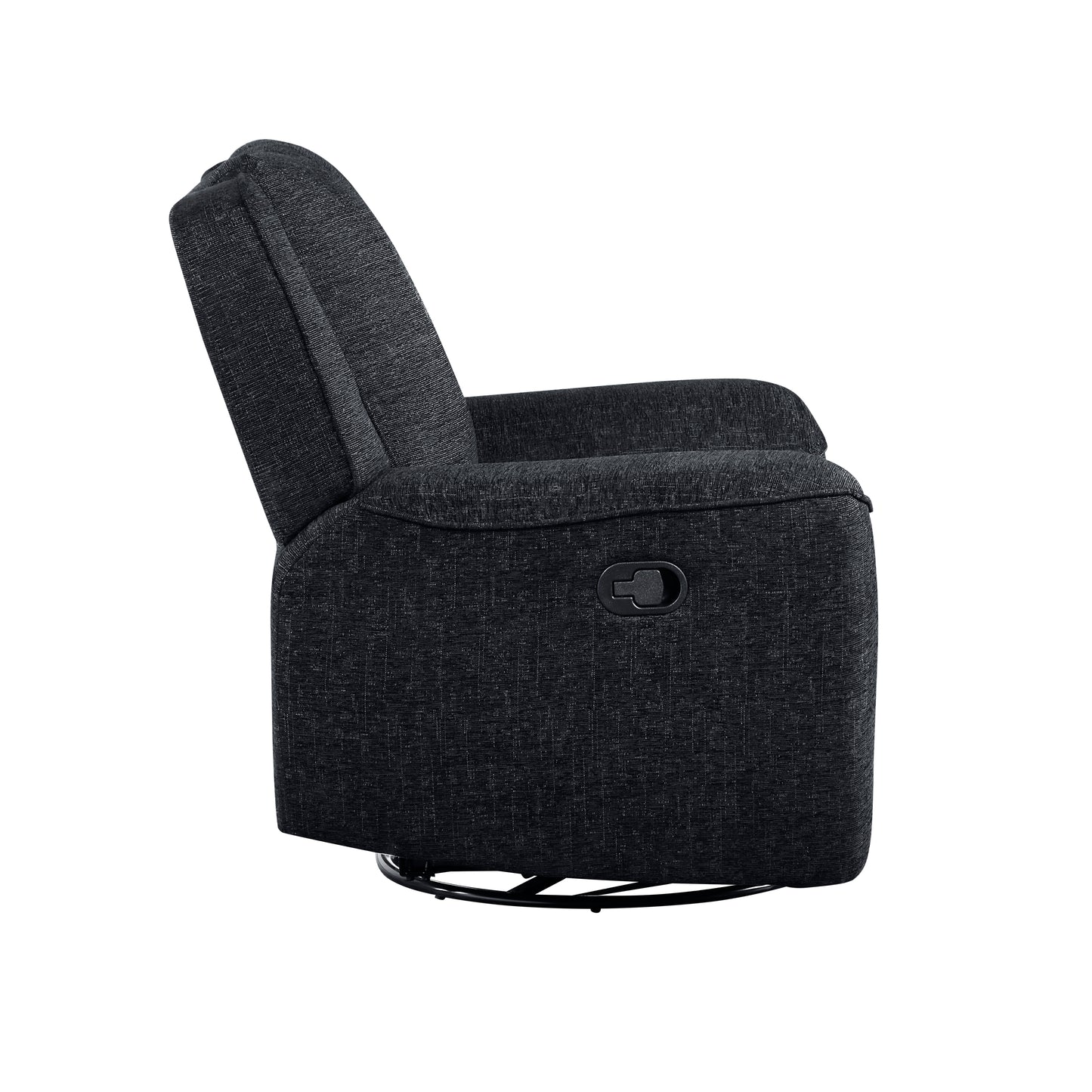 Homelegance Monterey Reclining Chair Swivel Glider in Ebony Chenille 8530EB-1