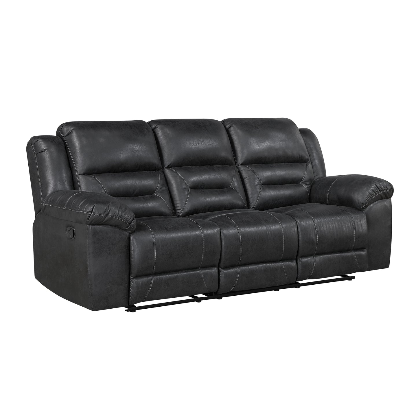 Homelegance Hazen Sectional Sofa Black 8538BK-3