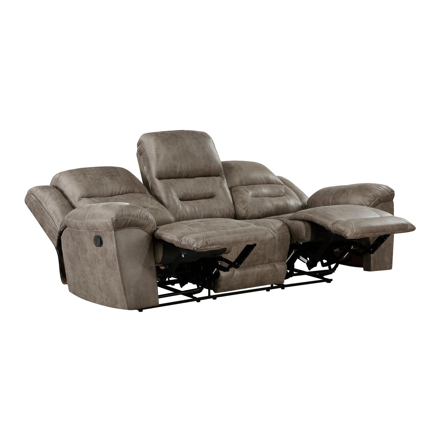 Homelegance Hazen Sectional Sofa Brown Polished Microfiber 8538BR-3