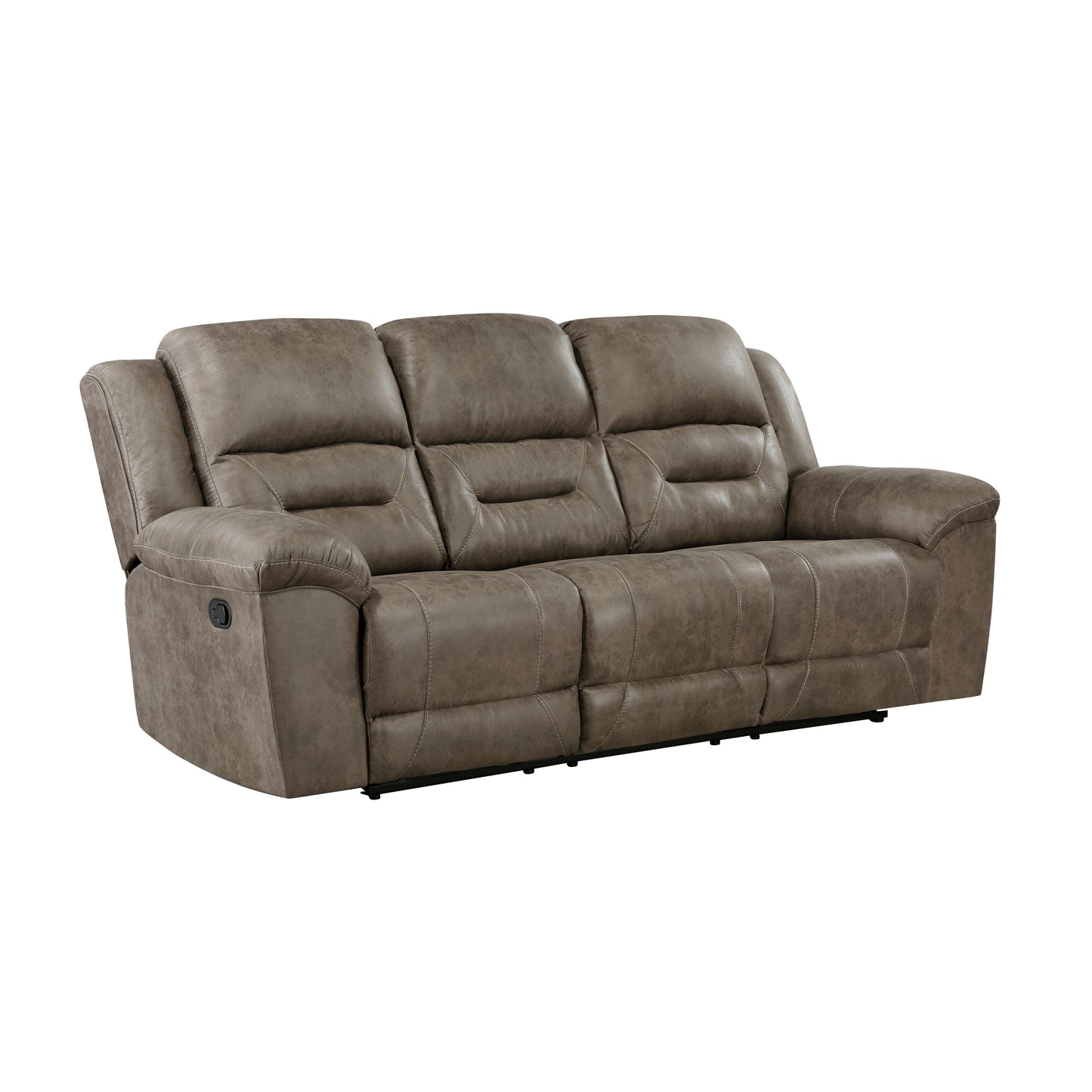 Homelegance Hazen Sectional Sofa Brown Polished Microfiber 8538BR-3