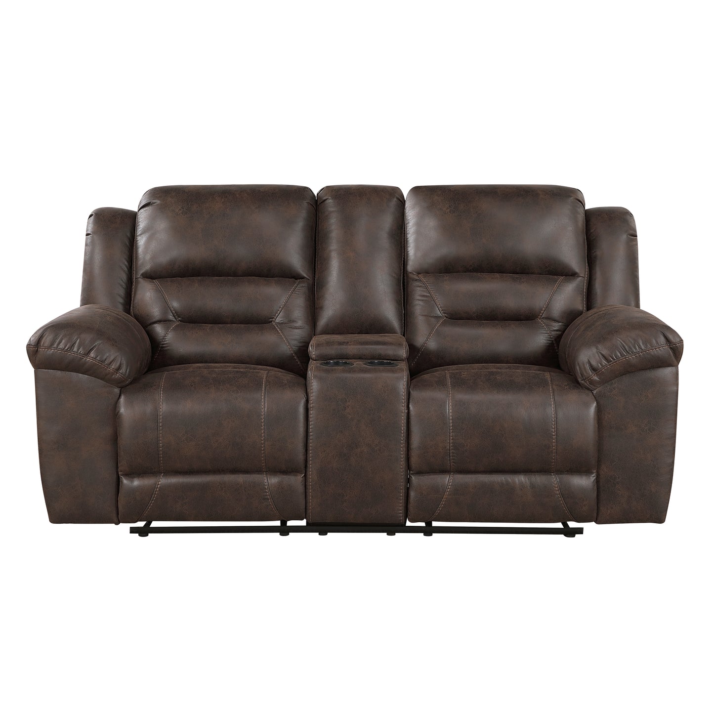 Homelegance Hazen Loveseat Reclining in Dark Brown 8538DB-2