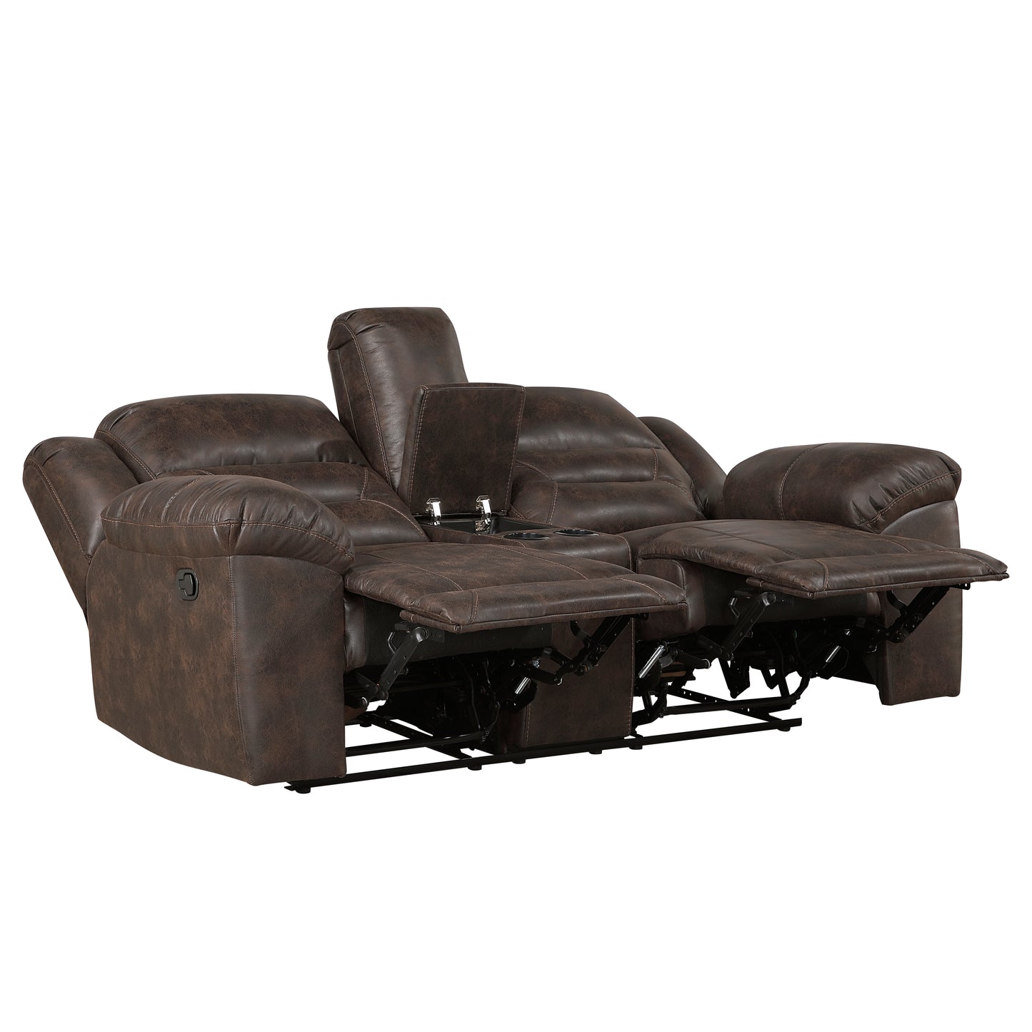Homelegance Hazen Loveseat Reclining in Dark Brown 8538DB-2