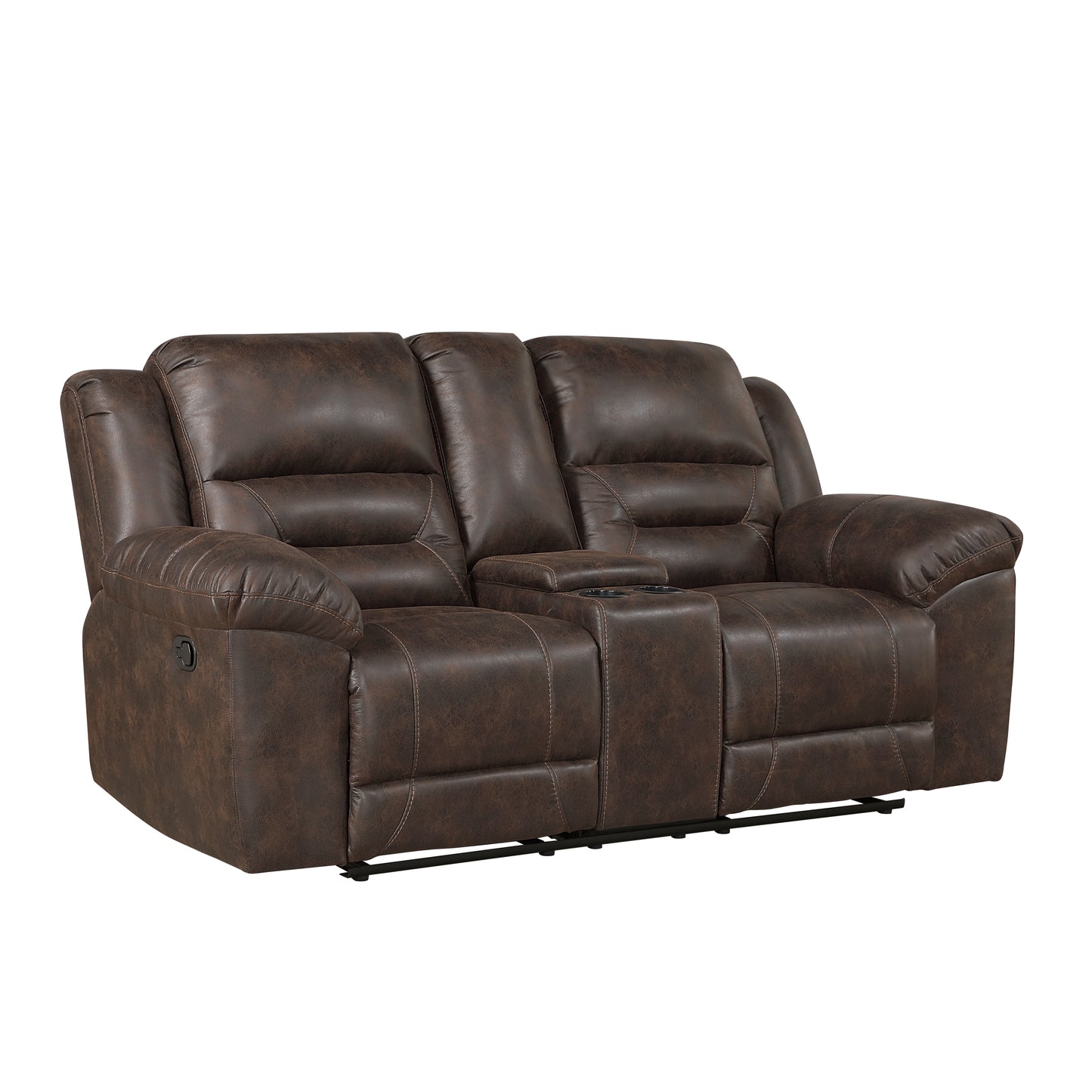 Homelegance Hazen Loveseat Reclining in Dark Brown 8538DB-2