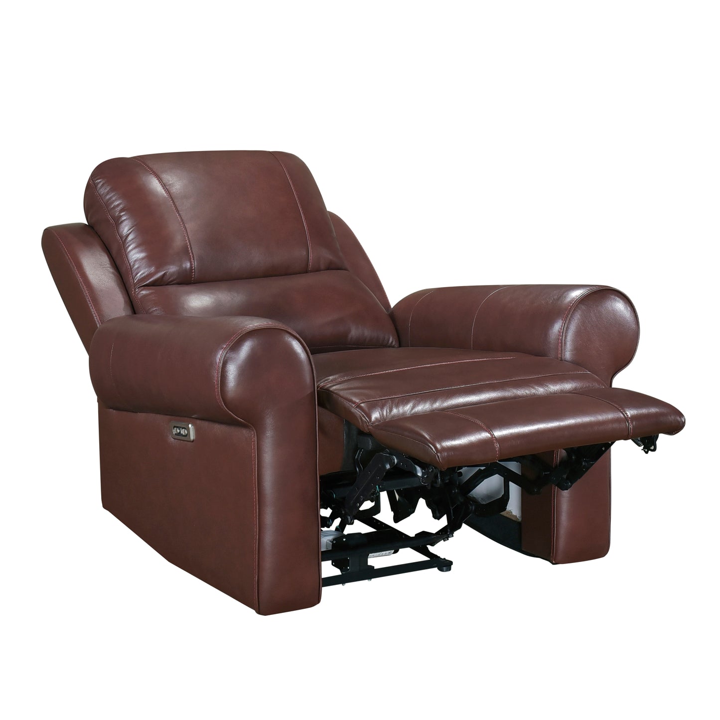 Homelegance McCall Reclining Chair Power Recliner in Brown 8546BR-1PWH