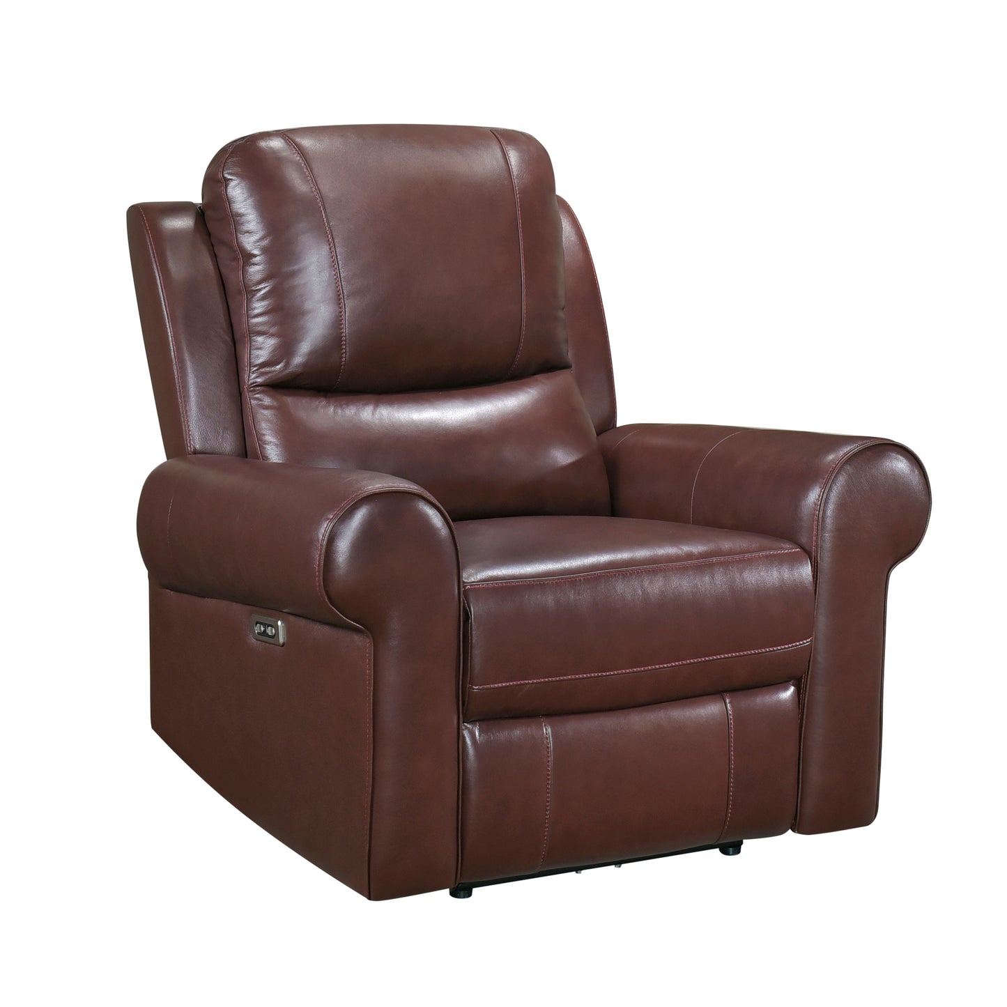 Homelegance McCall Reclining Chair Power Recliner in Brown 8546BR-1PWH