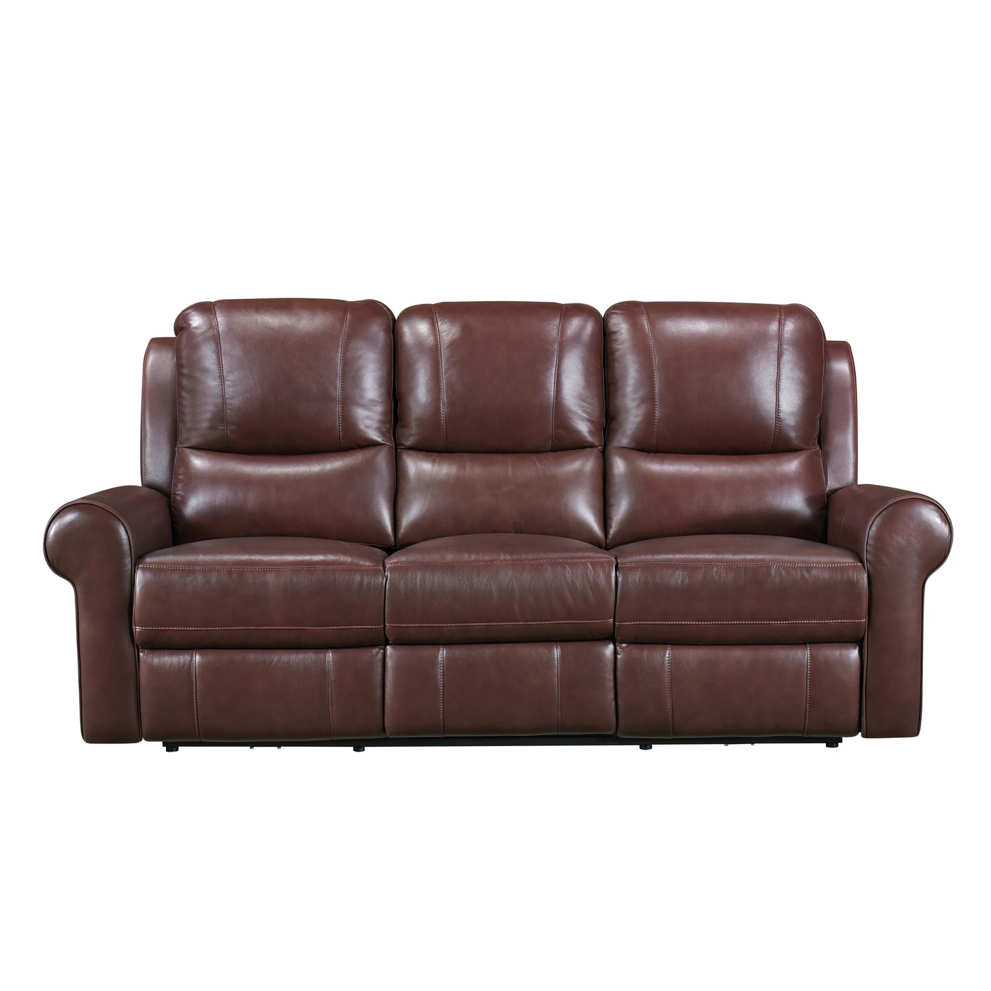 Homelegance McCall Sectional Sofa Brown Top Grain Leather 8546BR-3PWH