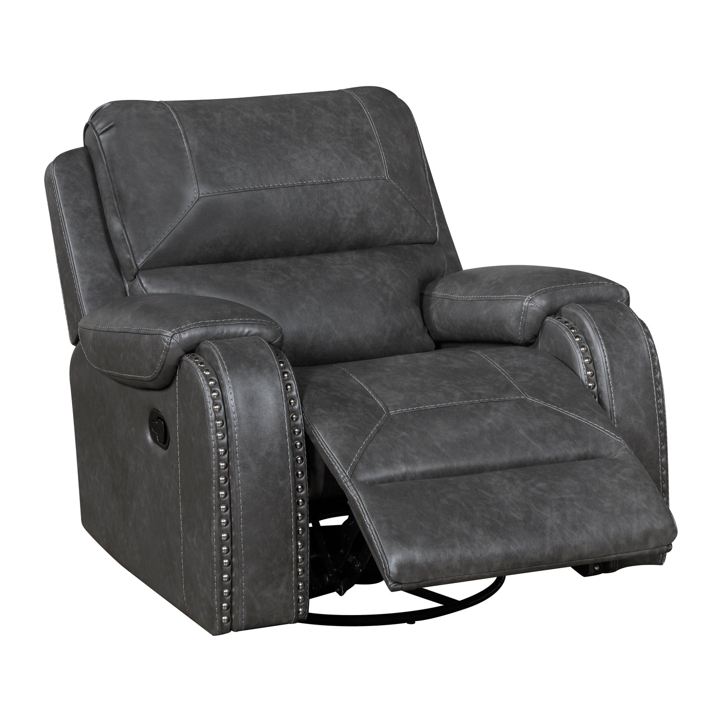 Homelegance Newnan Swivel Glider Reclining Chair in Gray 8549GRY-1