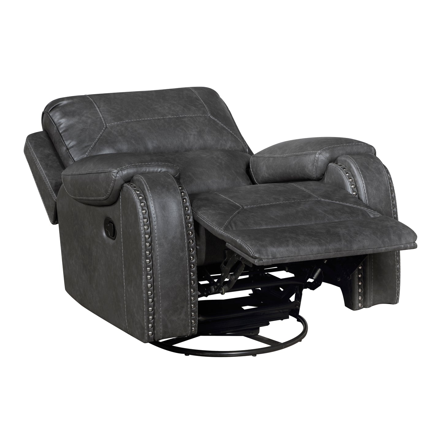 Homelegance Newnan Swivel Glider Reclining Chair in Gray 8549GRY-1
