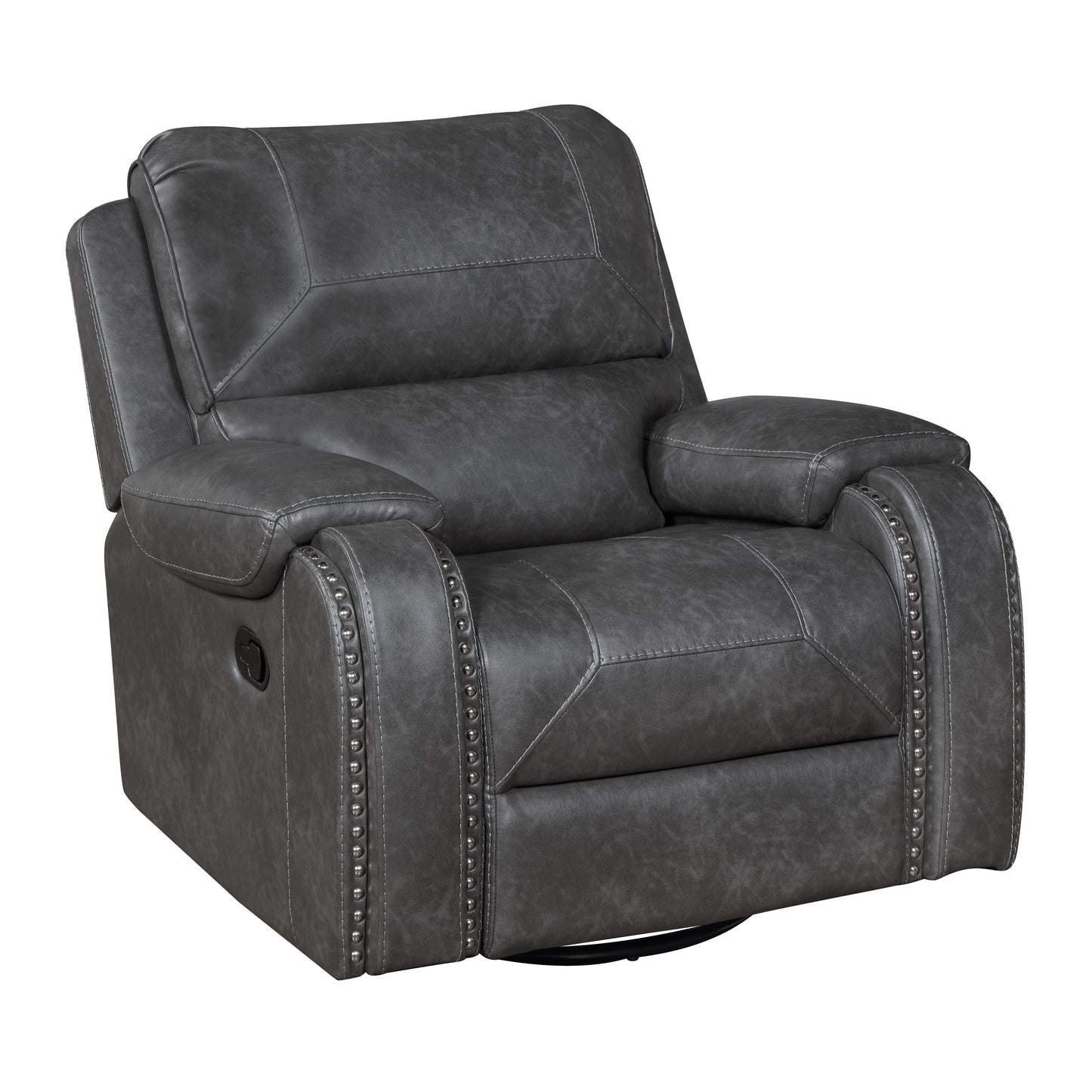 Homelegance Newnan Swivel Glider Reclining Chair in Gray 8549GRY-1