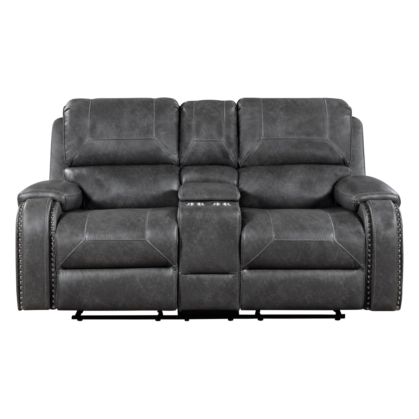 Homelegance Newnan Gray Glider Reclining Loveseat 8549GRY-2