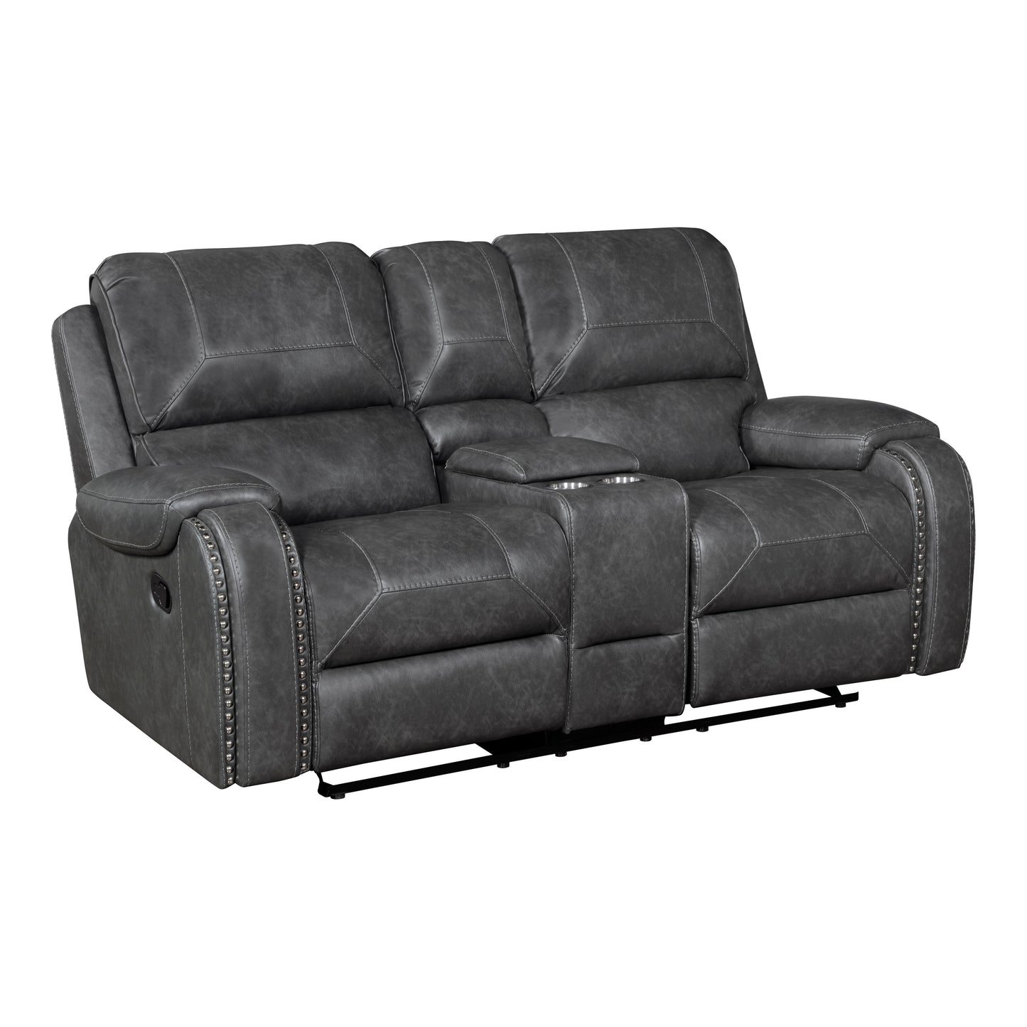 Homelegance Newnan Gray Glider Reclining Loveseat 8549GRY-2