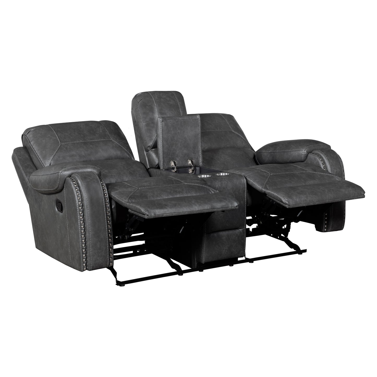Homelegance Newnan Gray Glider Reclining Loveseat 8549GRY-2