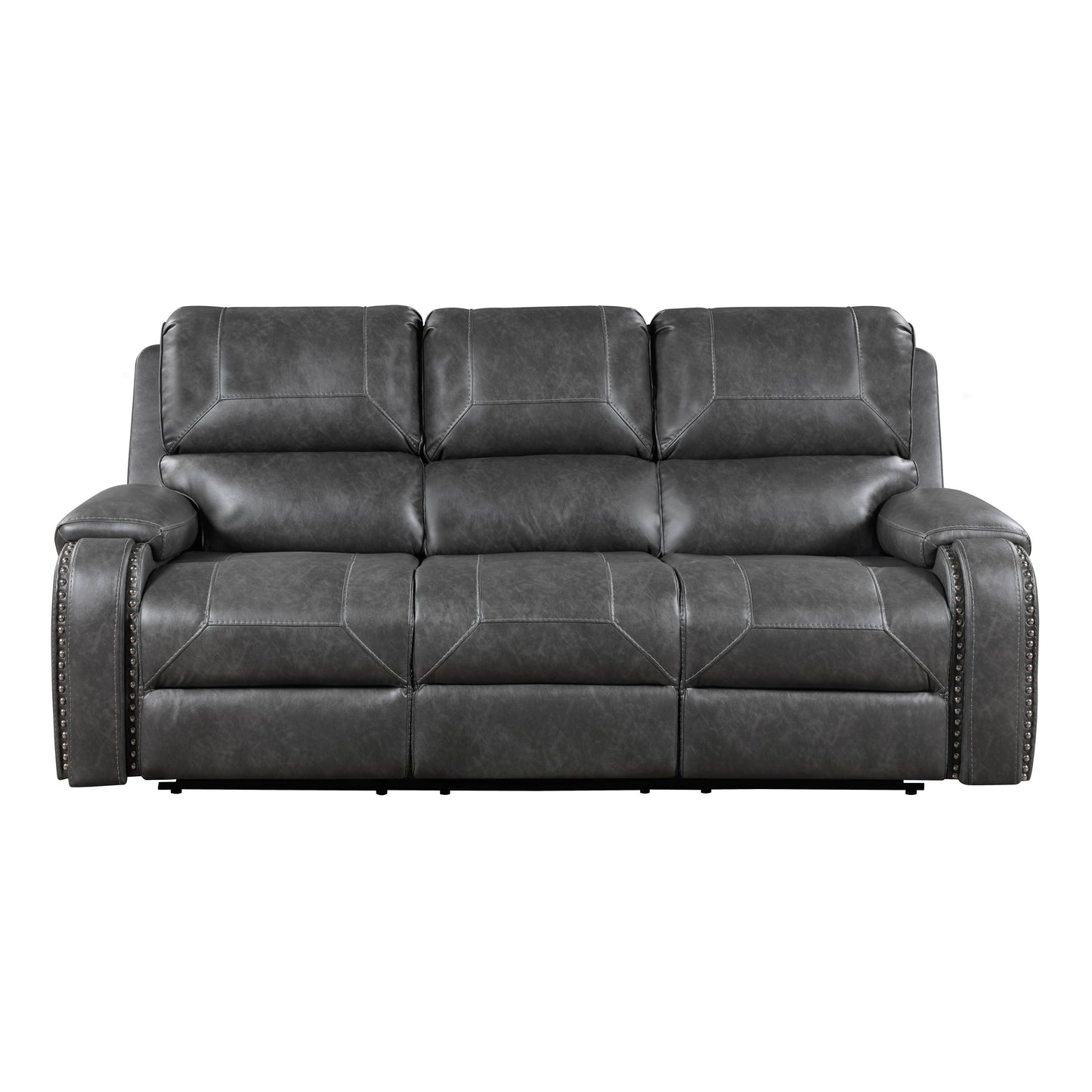 Homelegance Newnan Double Reclining Sectional Sofa Gray 8549GRY-3