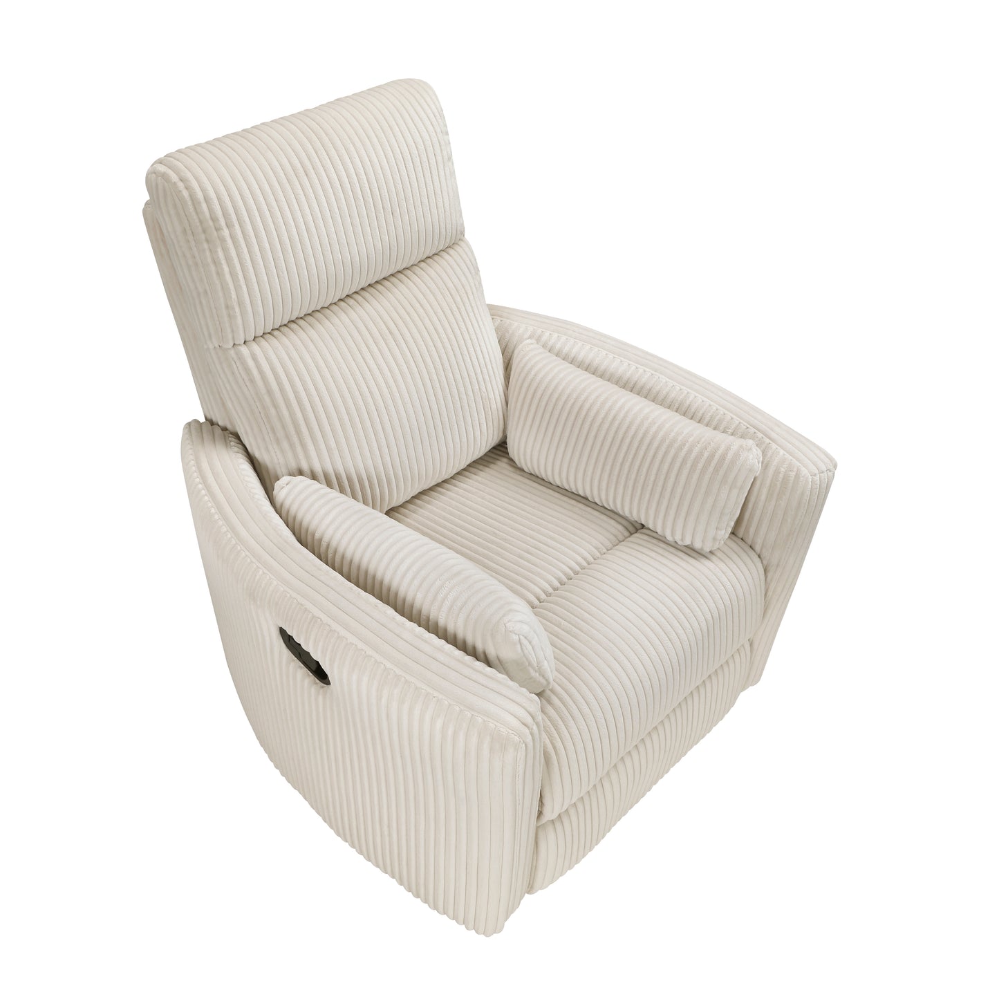 Homelegance Traverse Swivel Glider Reclining Chair in Beige Corduroy 8555BE-1SW
