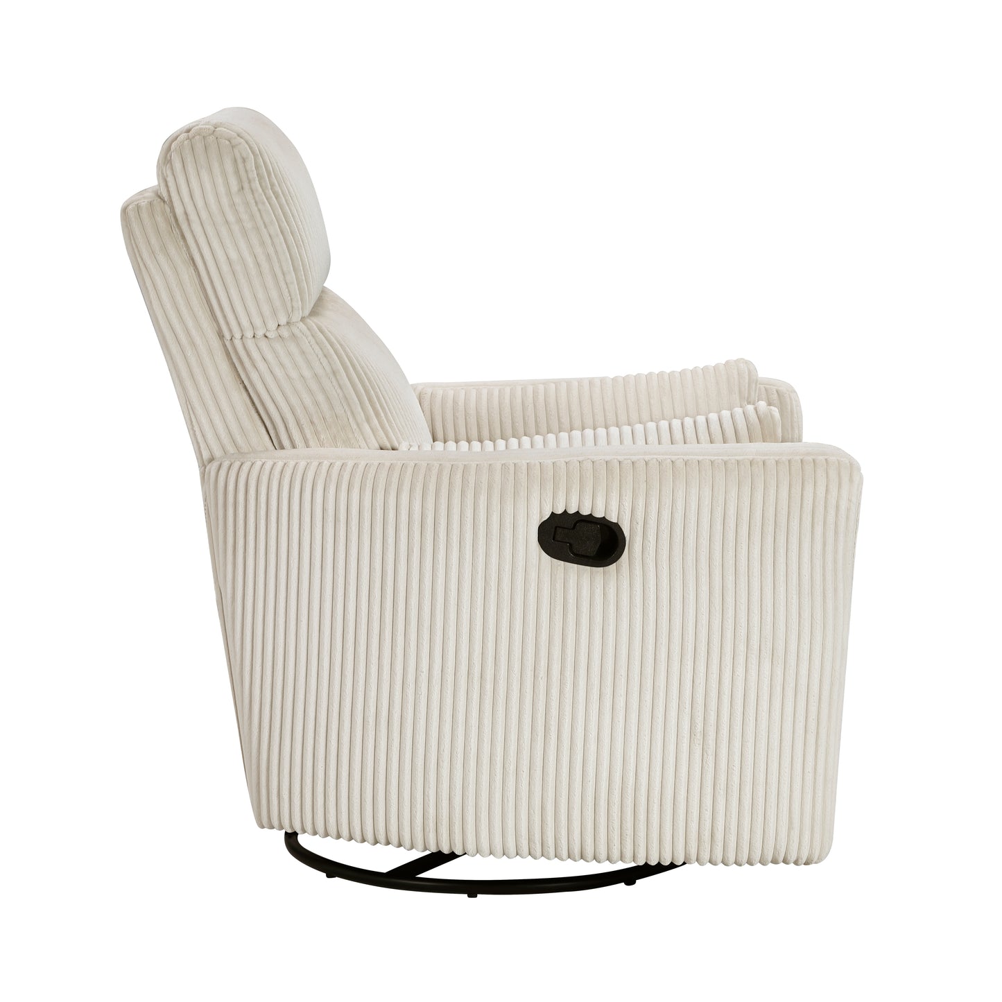 Homelegance Traverse Swivel Glider Reclining Chair in Beige Corduroy 8555BE-1SW