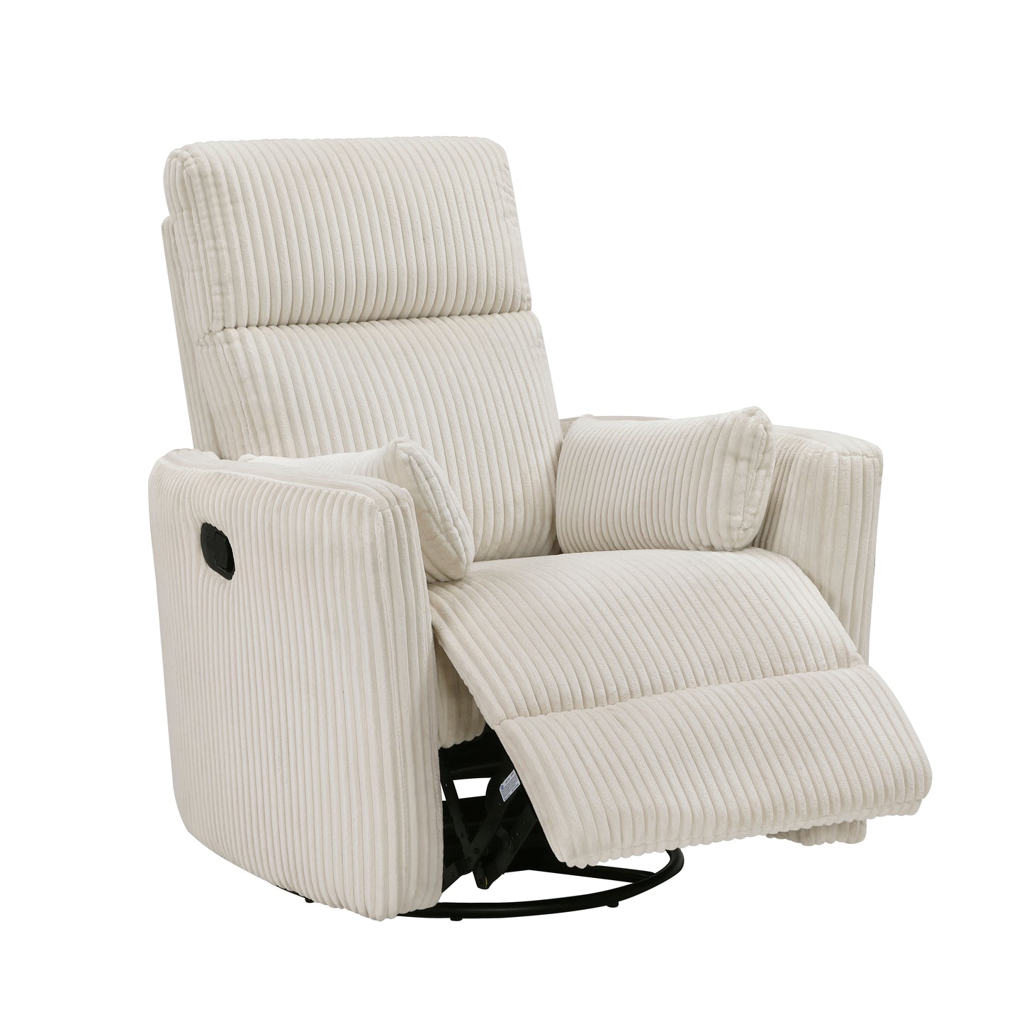 Homelegance Traverse Swivel Glider Reclining Chair in Beige Corduroy 8555BE-1SW