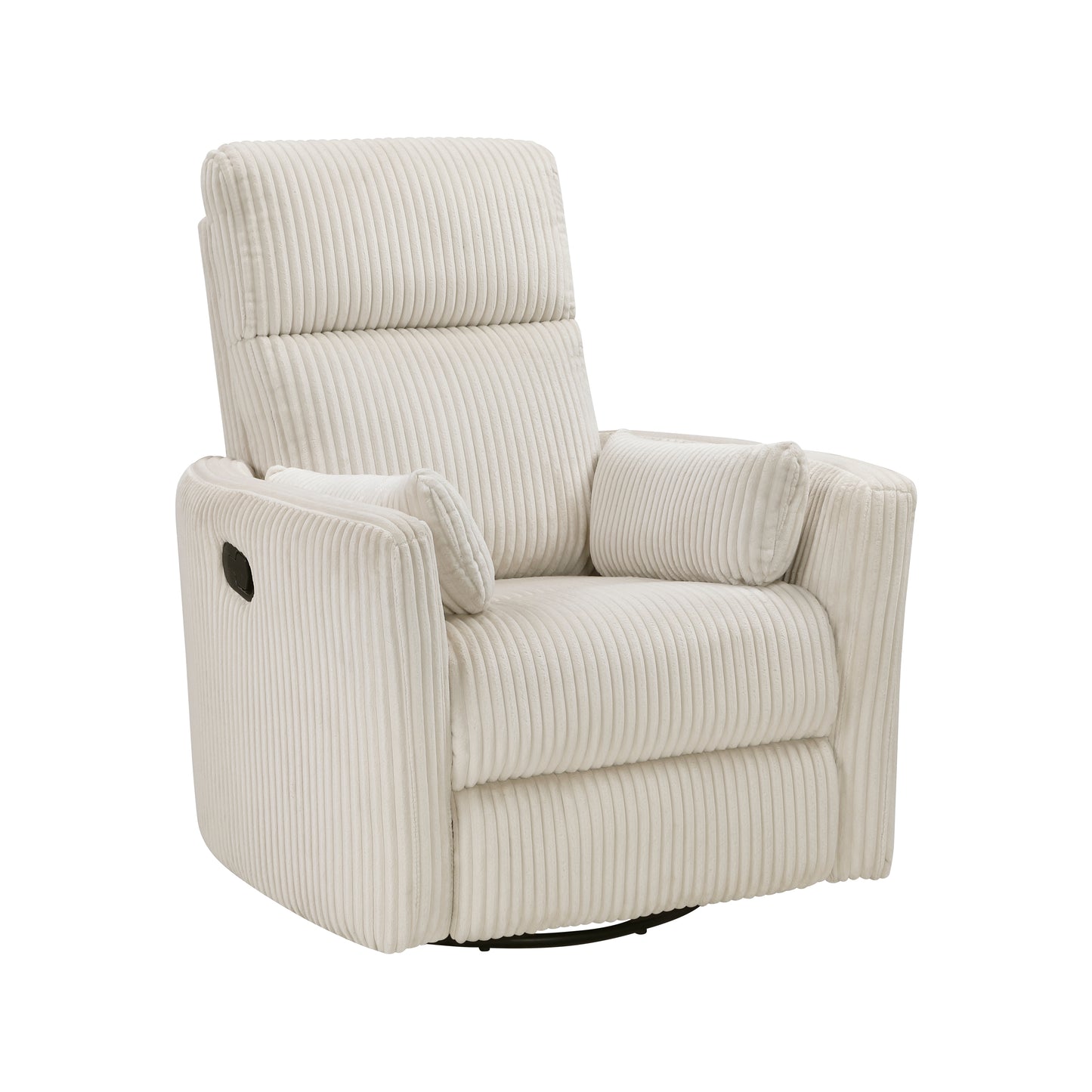 Homelegance Traverse Swivel Glider Reclining Chair in Beige Corduroy 8555BE-1SW