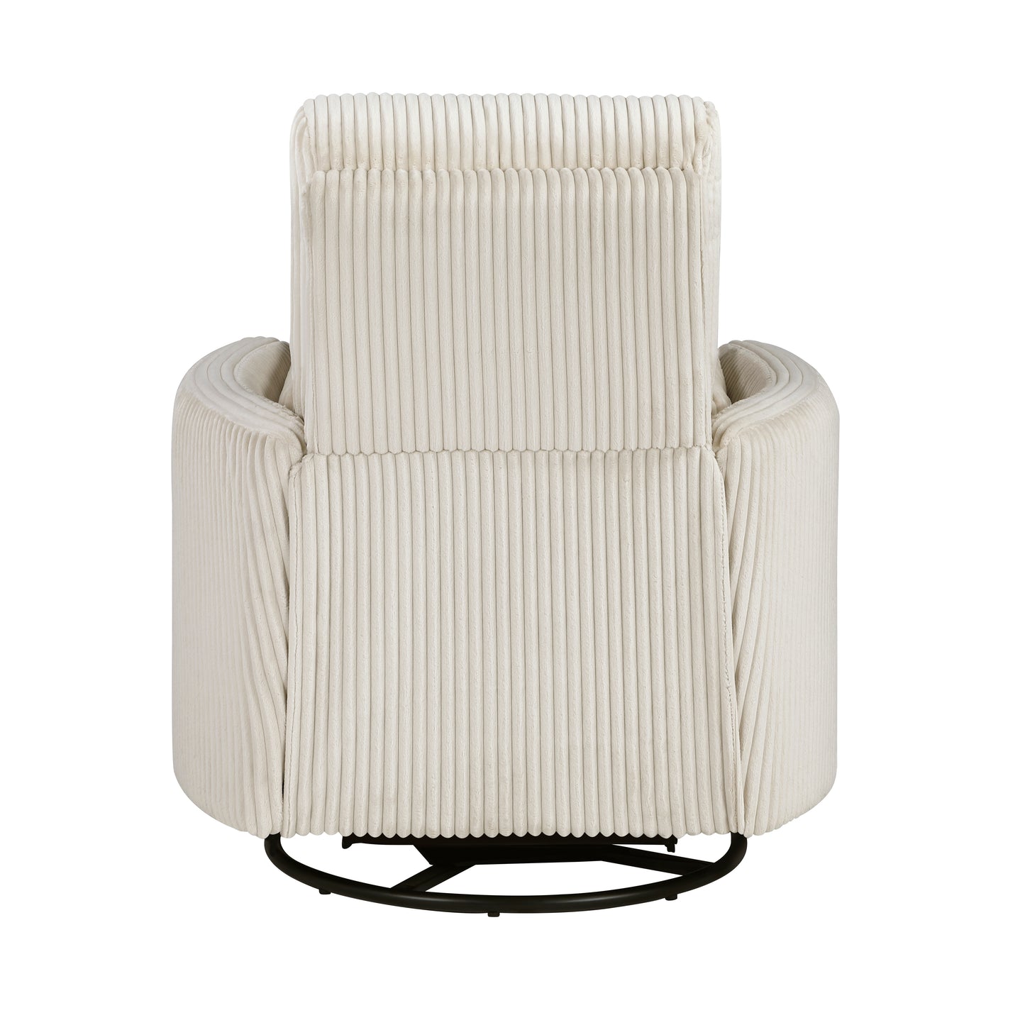Homelegance Traverse Swivel Glider Reclining Chair in Beige Corduroy 8555BE-1SW