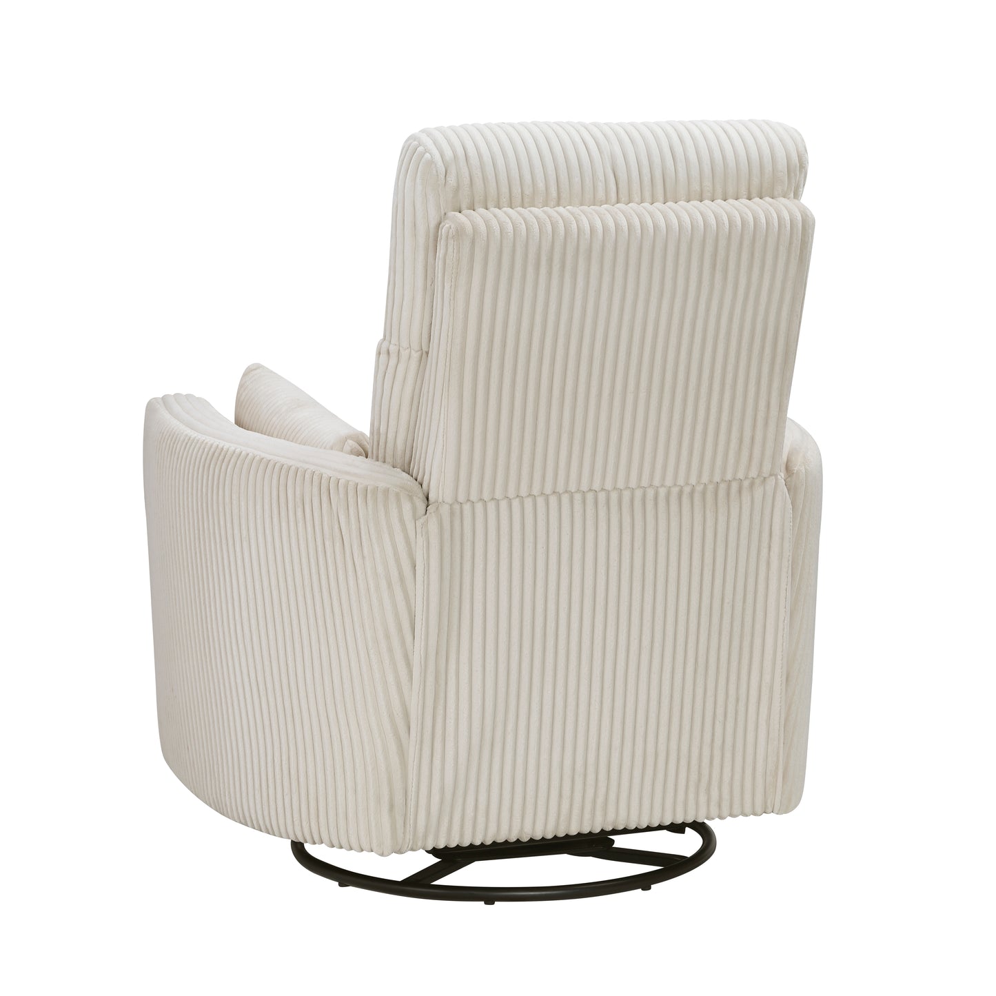 Homelegance Traverse Swivel Glider Reclining Chair in Beige Corduroy 8555BE-1SW