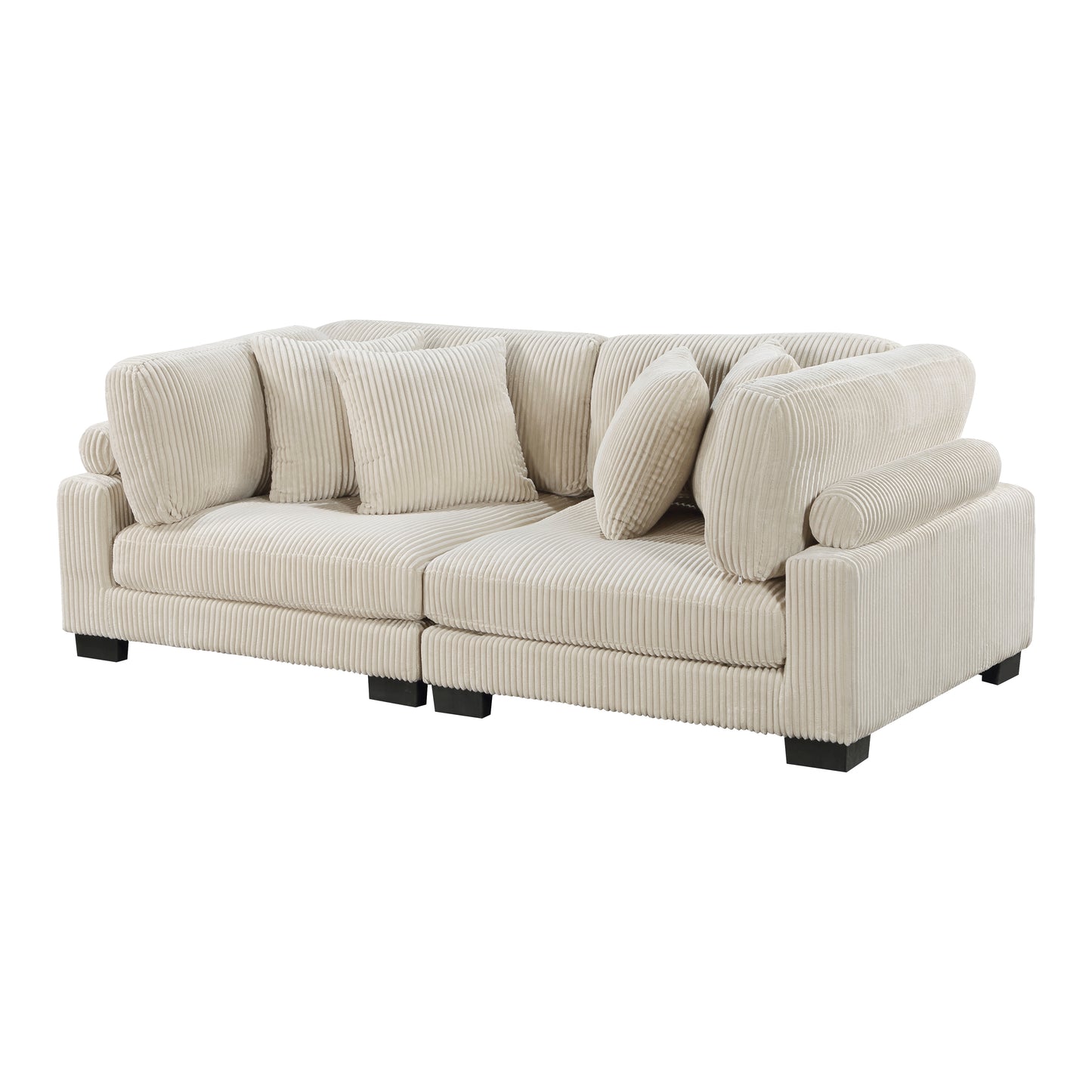 Homelegance Traverse Loveseat in Beige Corduroy with Adjustable Back 8555BE-2