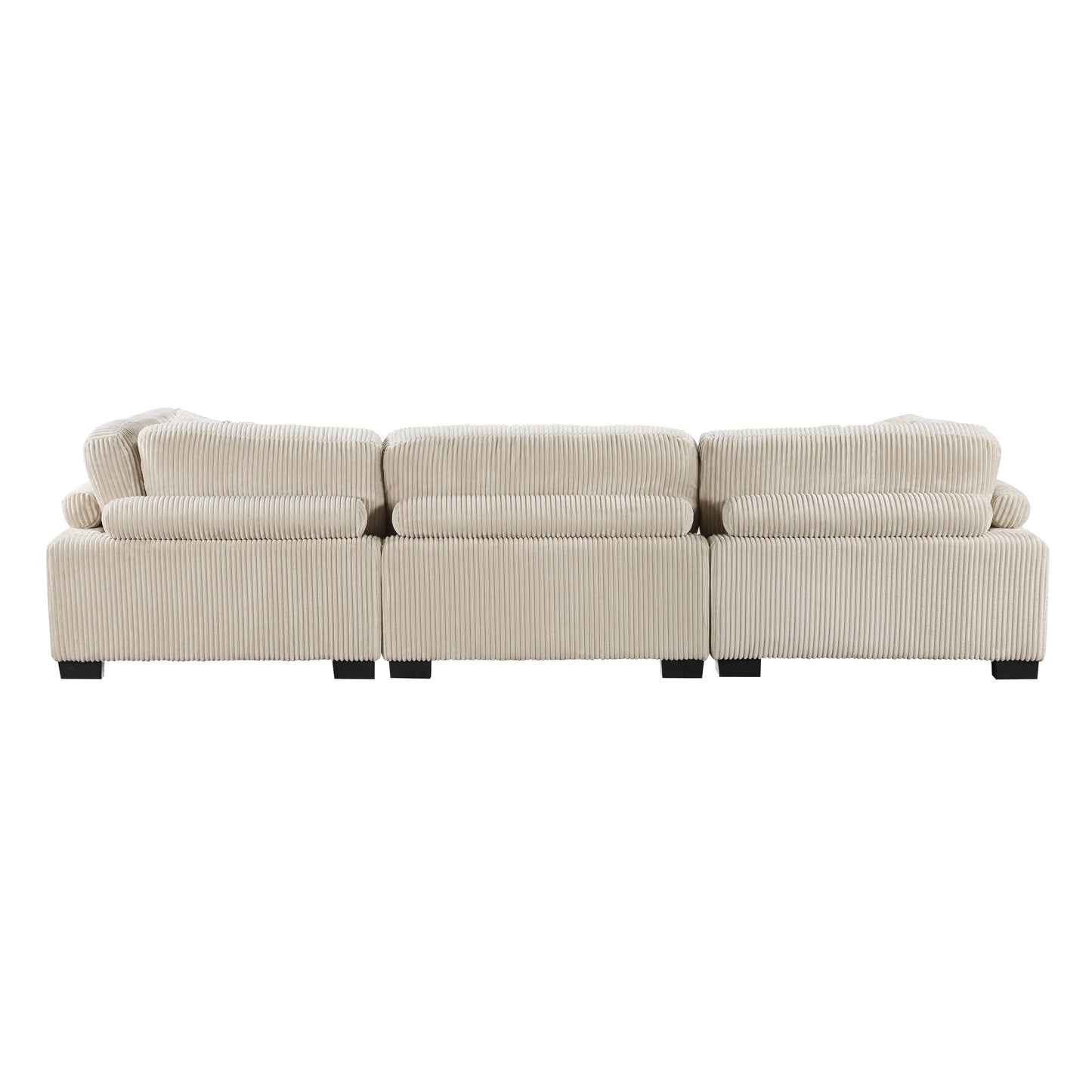 Homelegance Traverse Sofa Beige Corduroy Upholstery Adjustable Back 8555BE-3