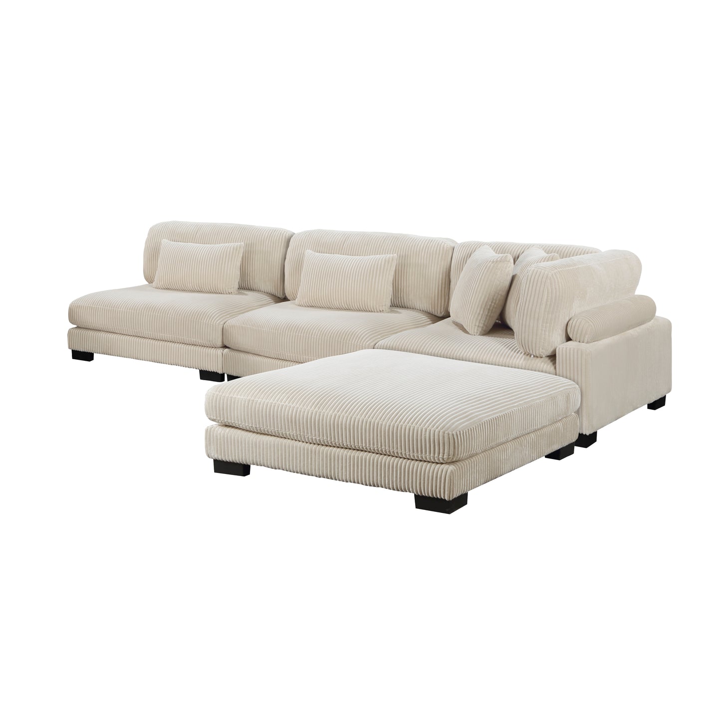 Homelegance Traverse Sectional Sofa in 8555BE-2AC1CROT Stylish Comfort