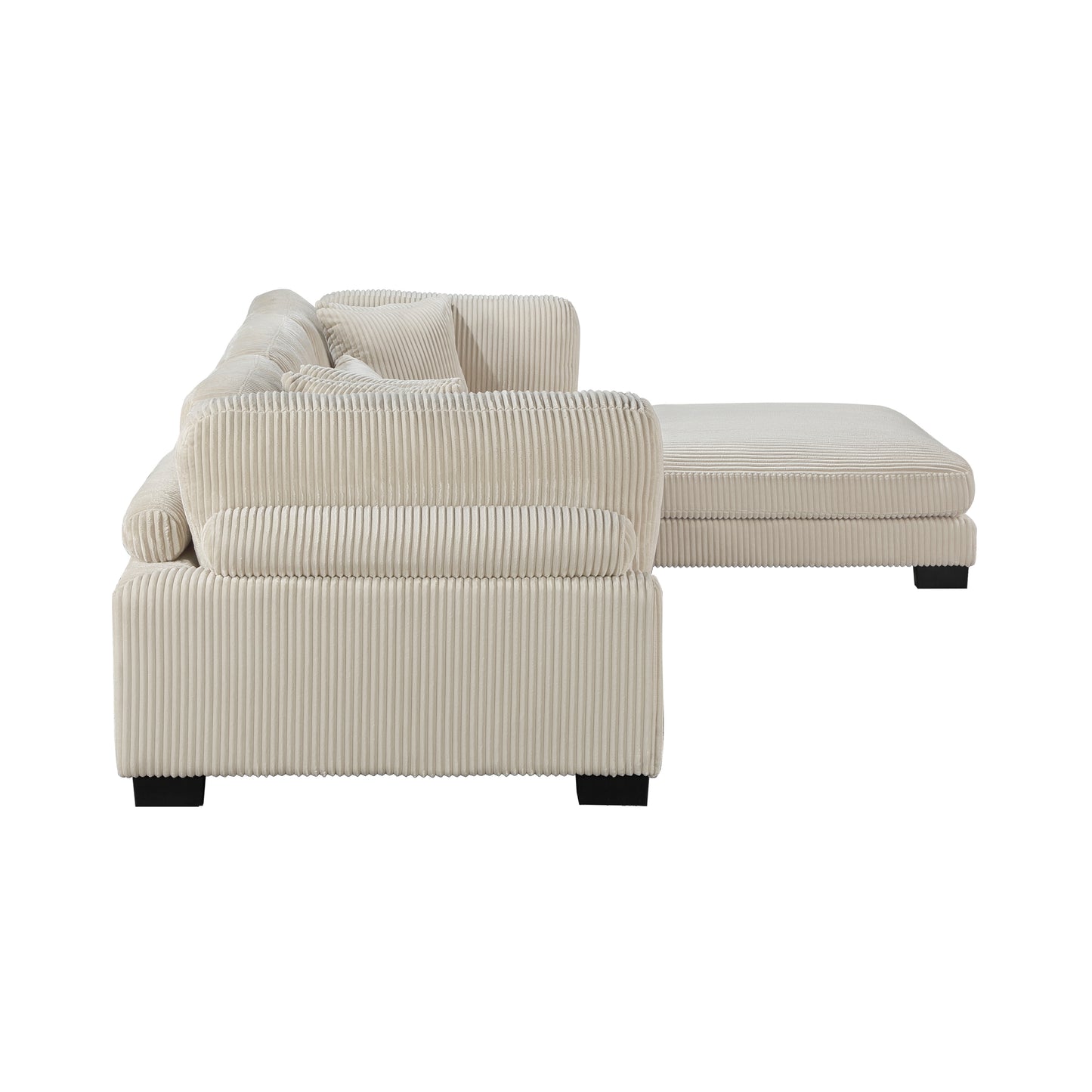 Homelegance Traverse Modular Sectional Sofa in Plush Beige Corduroy 8555BE-4OT