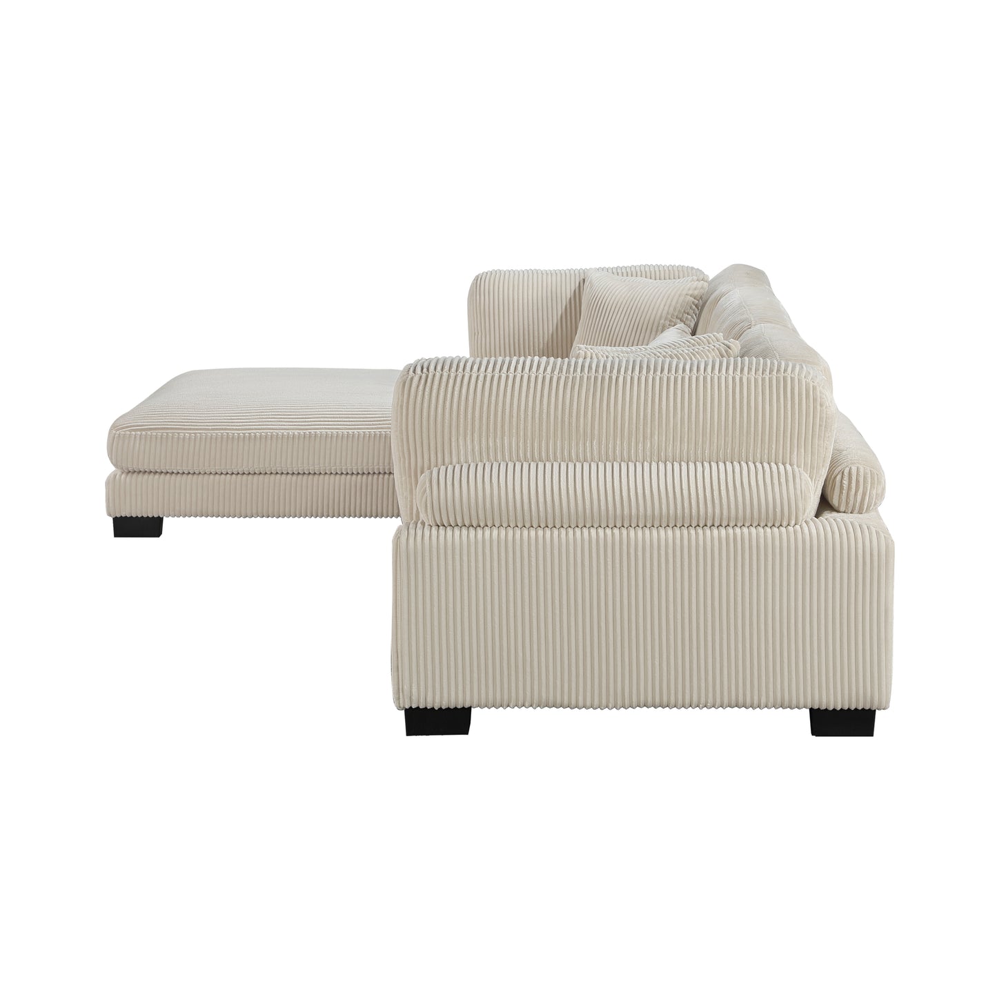 Homelegance Traverse Modular Sectional Sofa in Plush Beige Corduroy 8555BE-4OT