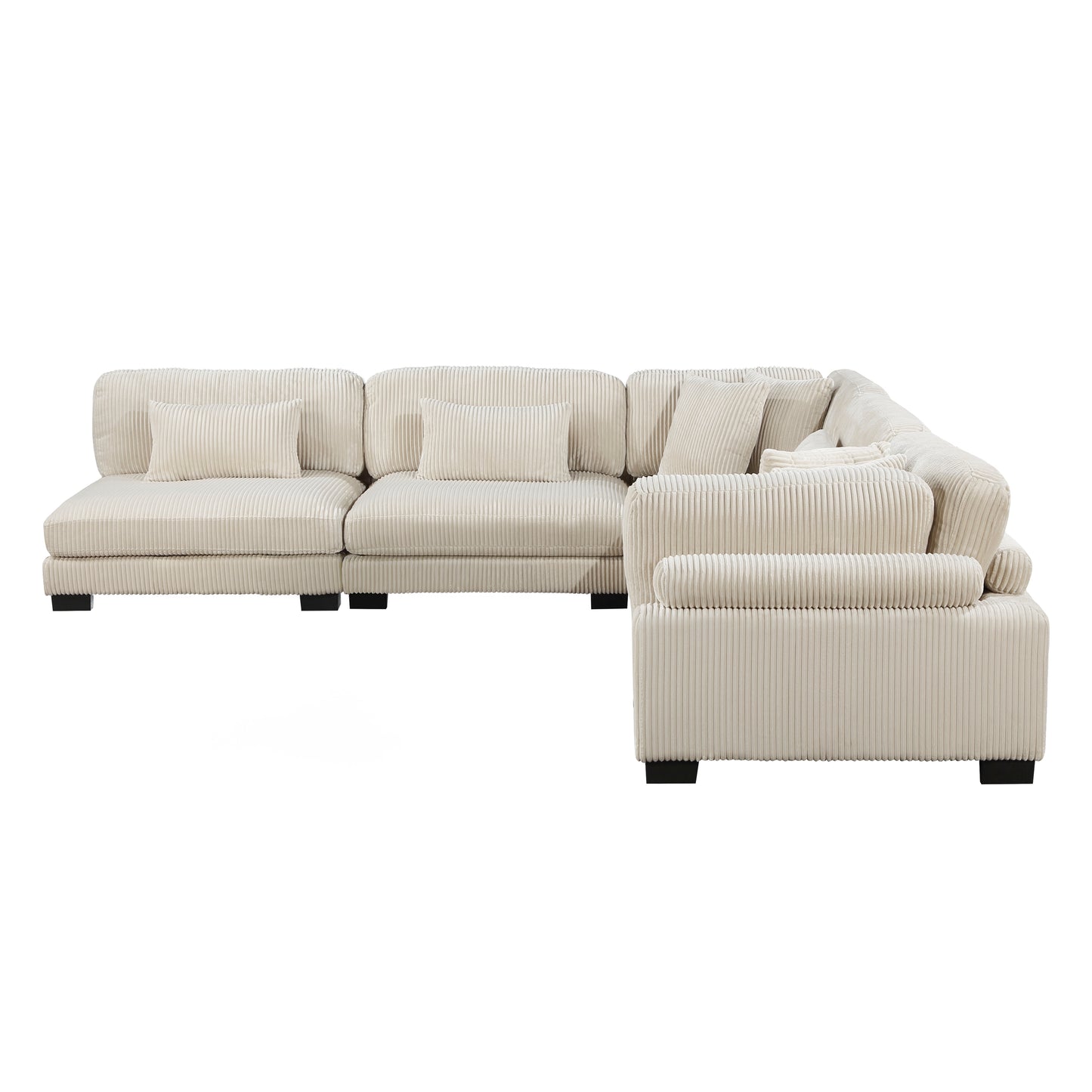Homelegance Traverse Sectional Sofa in Soft Beige 8555BE-5SC