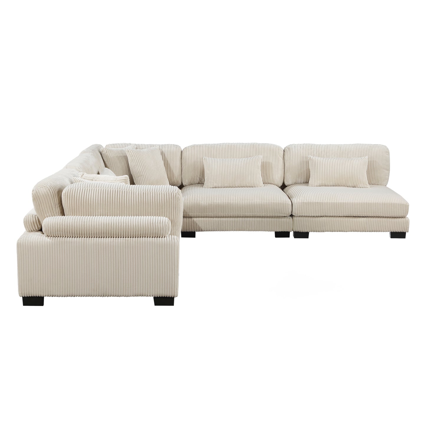Homelegance Traverse Sectional Sofa in Soft Beige 8555BE-5SC