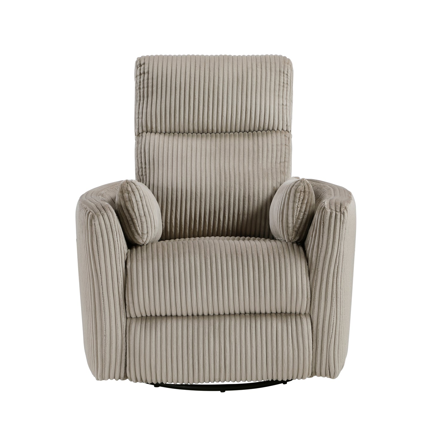 Homelegance Traverse Swivel Glider Reclining Chair in Brown Corduroy 8555GB-1SW