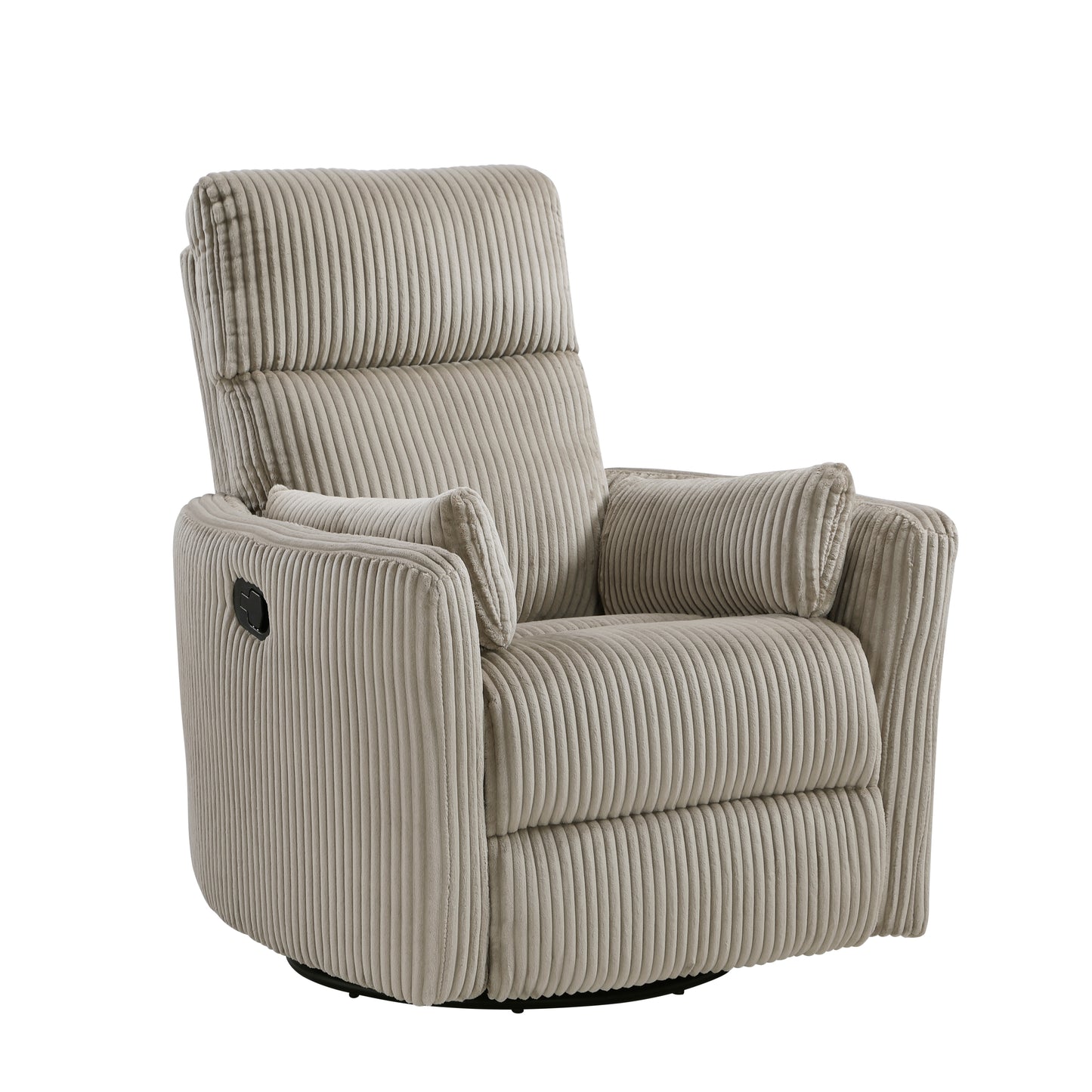 Homelegance Traverse Swivel Glider Reclining Chair in Brown Corduroy 8555GB-1SW