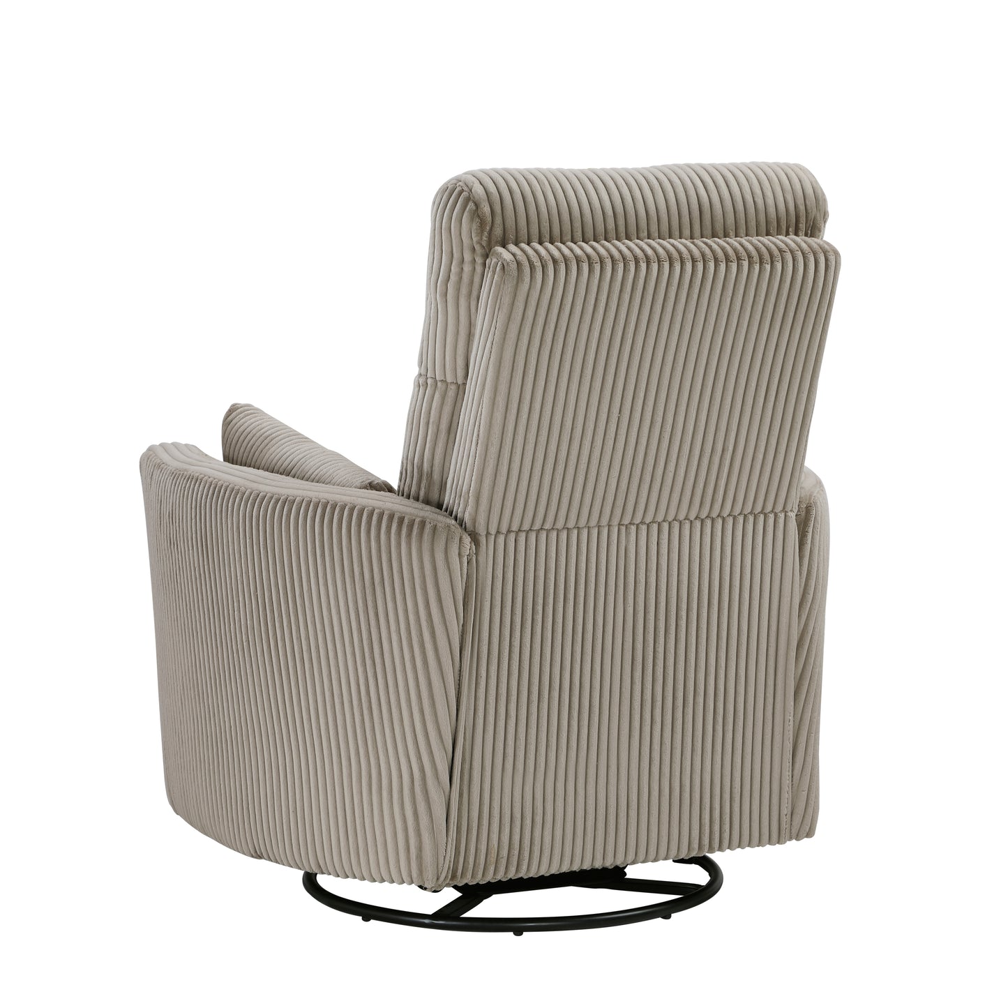 Homelegance Traverse Swivel Glider Reclining Chair in Brown Corduroy 8555GB-1SW