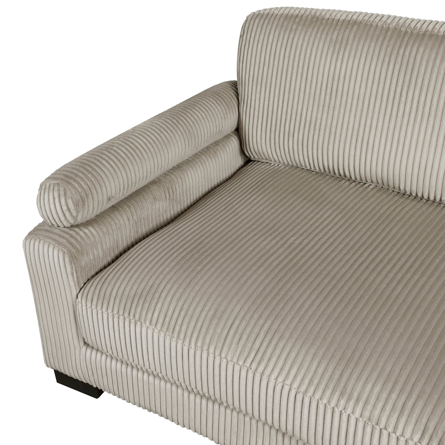 Homelegance Traverse Sectional Sofa in Rich Brown Corduroy 8555GB-3