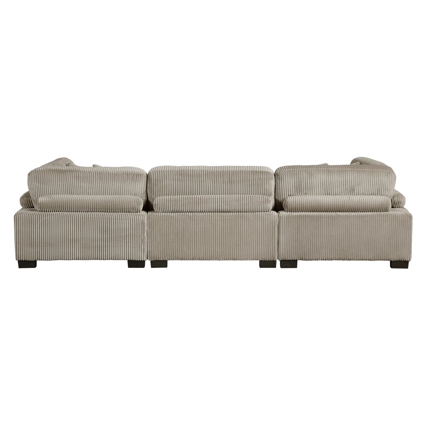 Homelegance Traverse Sectional Sofa in Rich Brown Corduroy 8555GB-3